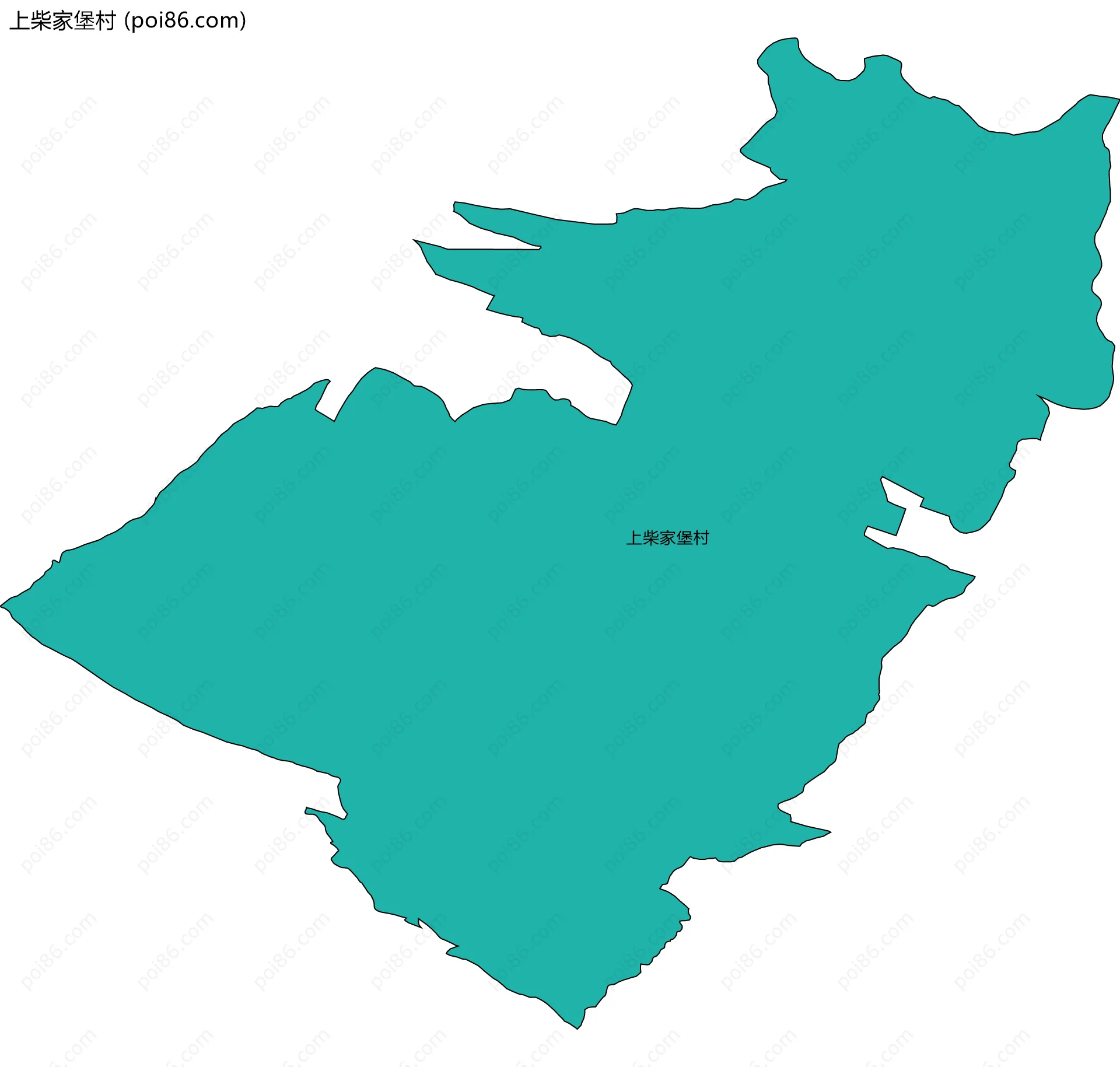 上柴家堡村边界地图