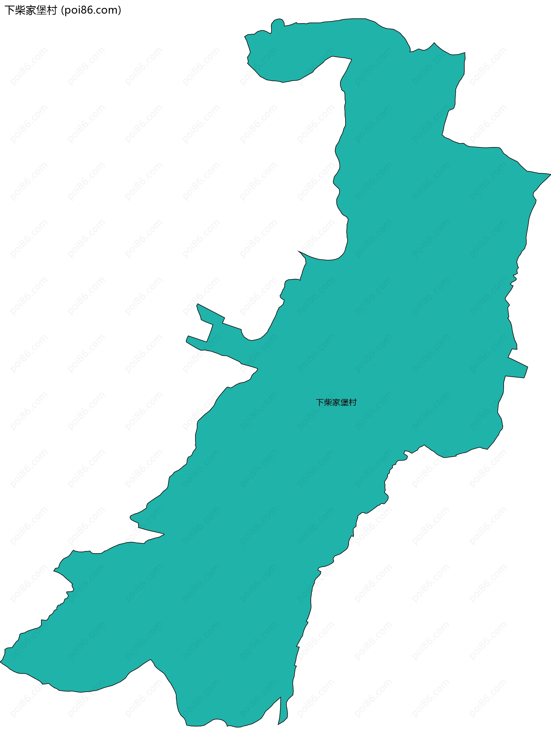下柴家堡村边界地图