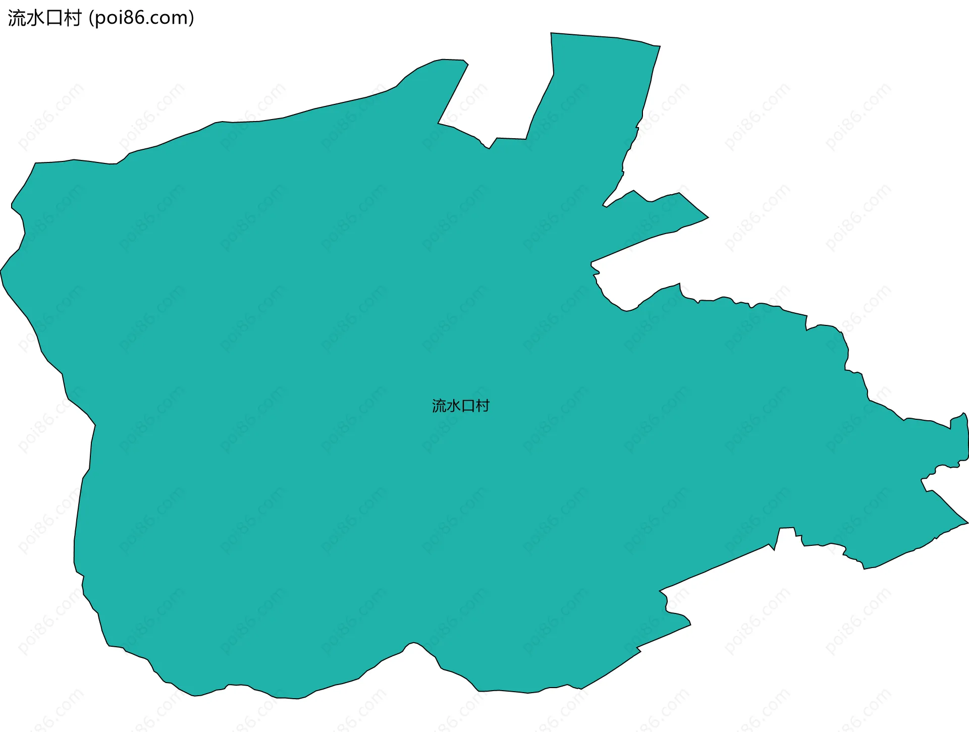 流水口村边界地图