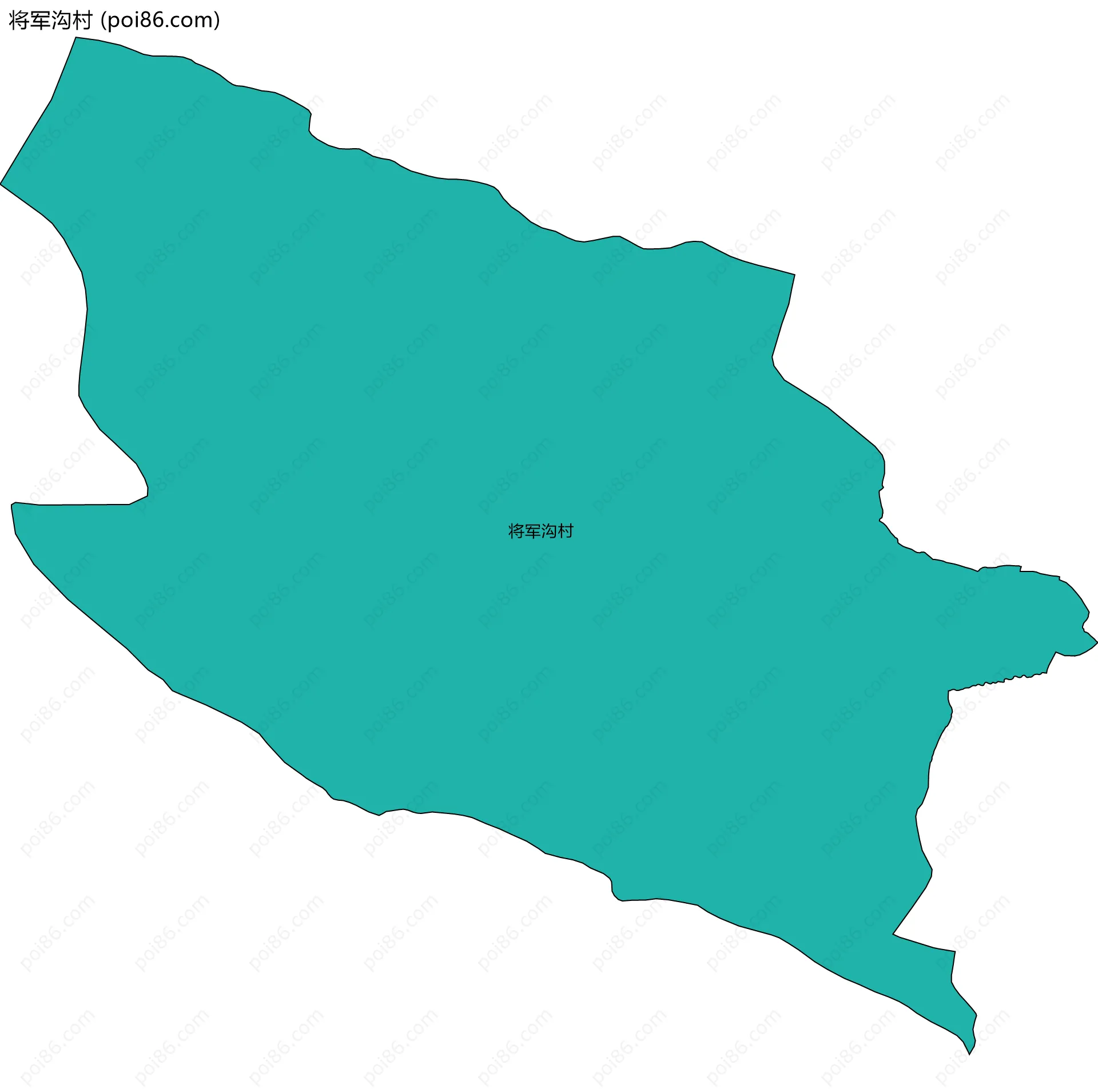 将军沟村边界地图