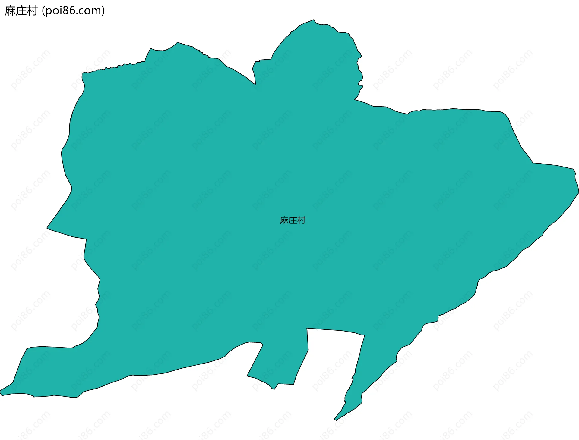 麻庄村边界地图