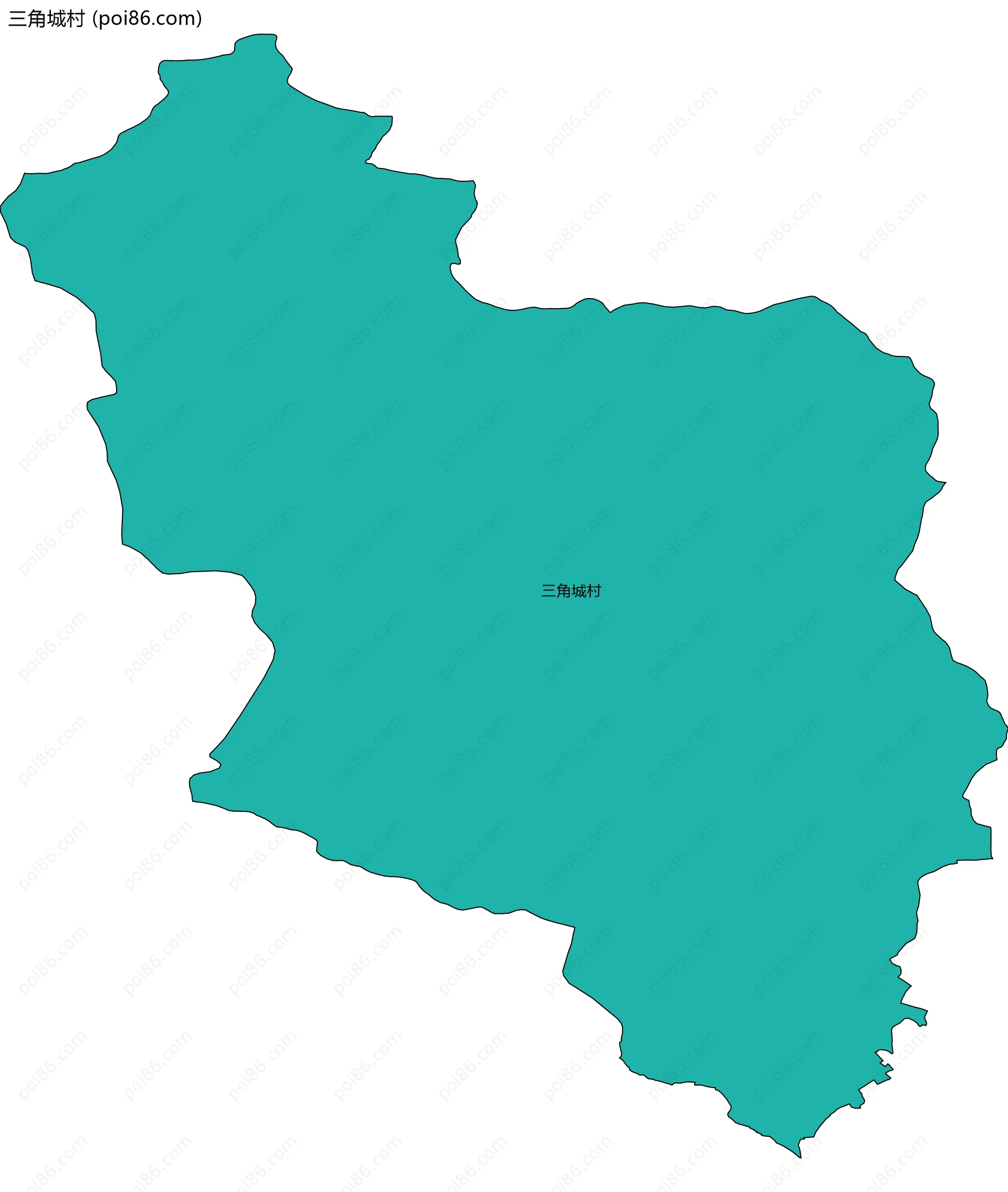 三角城村边界地图
