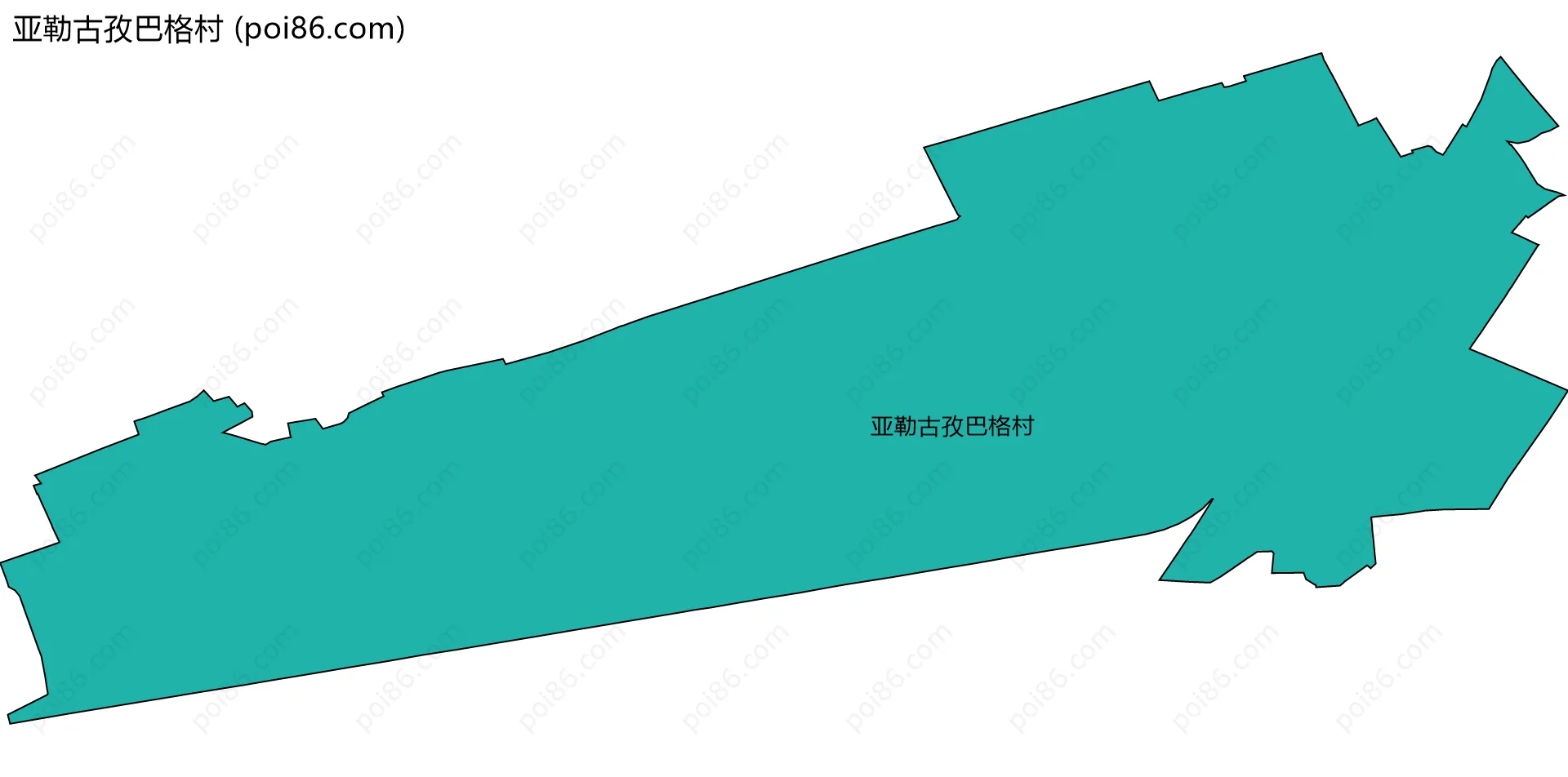 亚勒古孜巴格村边界地图