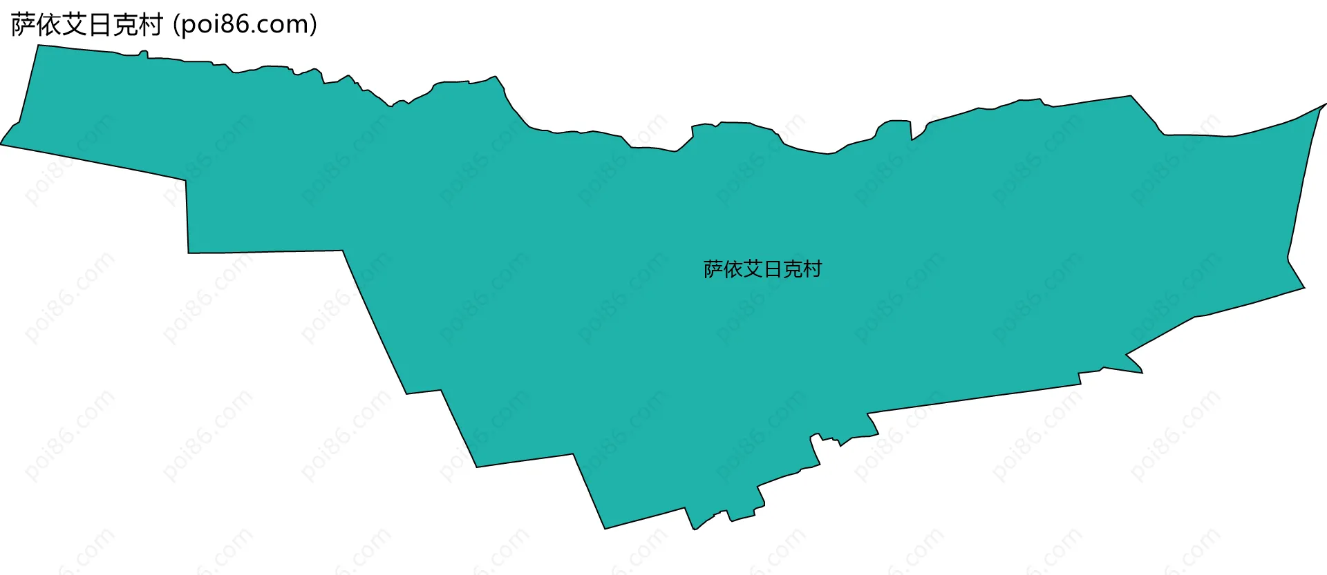萨依艾日克村边界地图