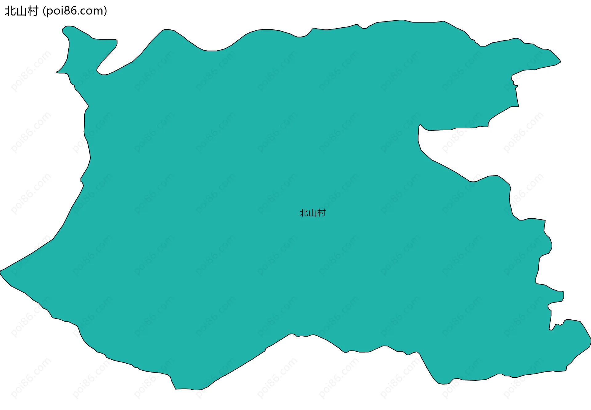 北山村边界地图