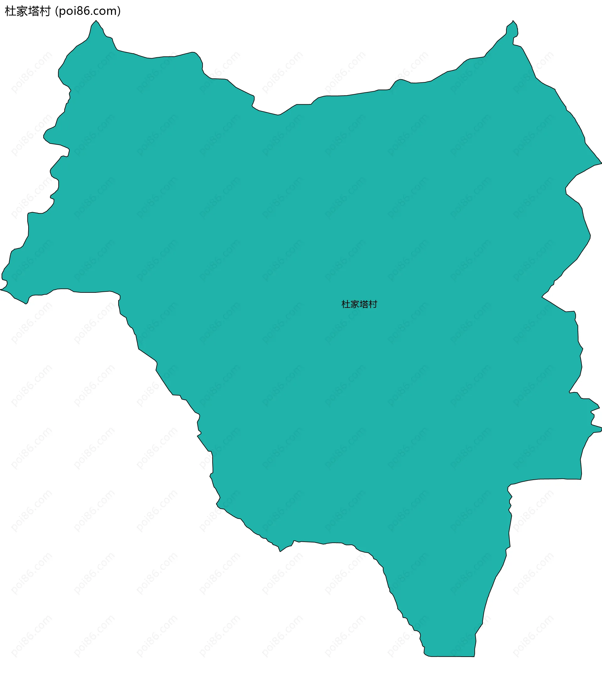 杜家塔村边界地图