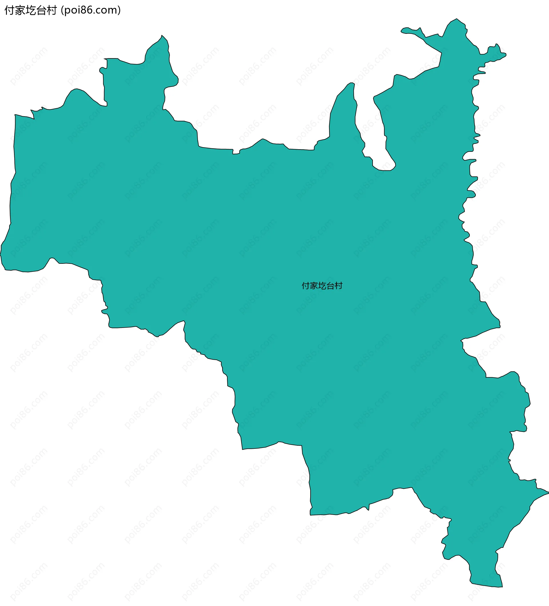 付家圪台村边界地图