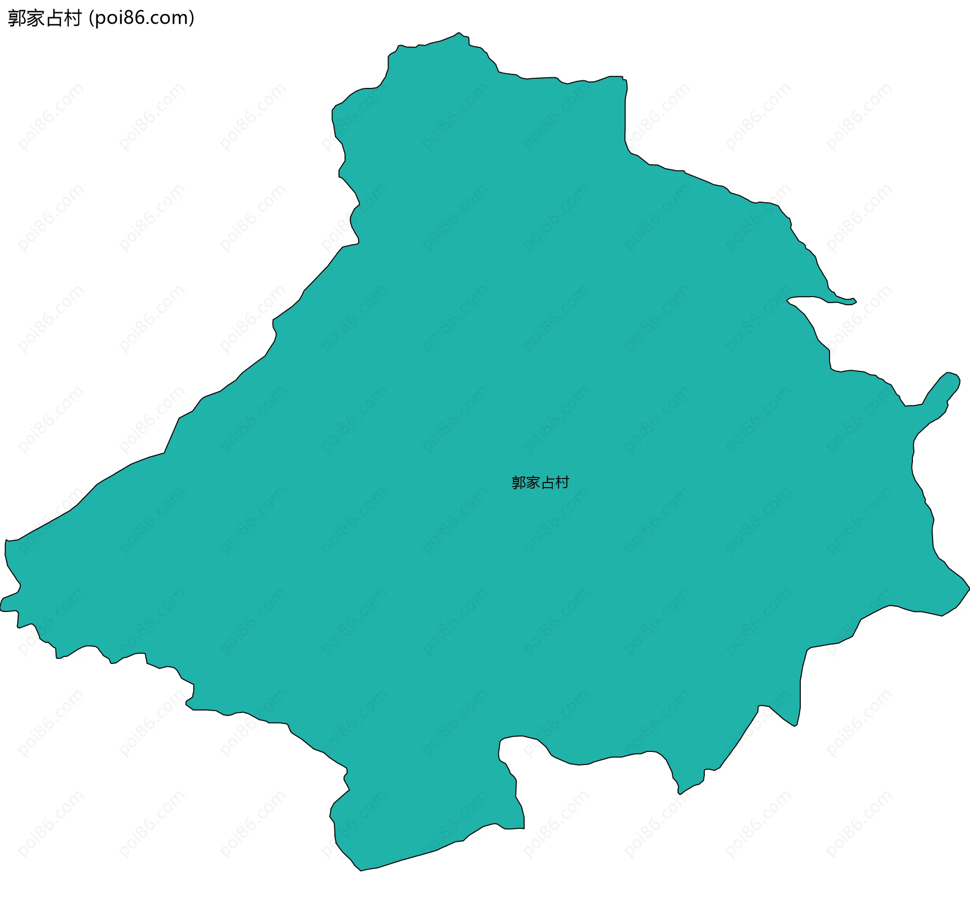 郭家占村边界地图