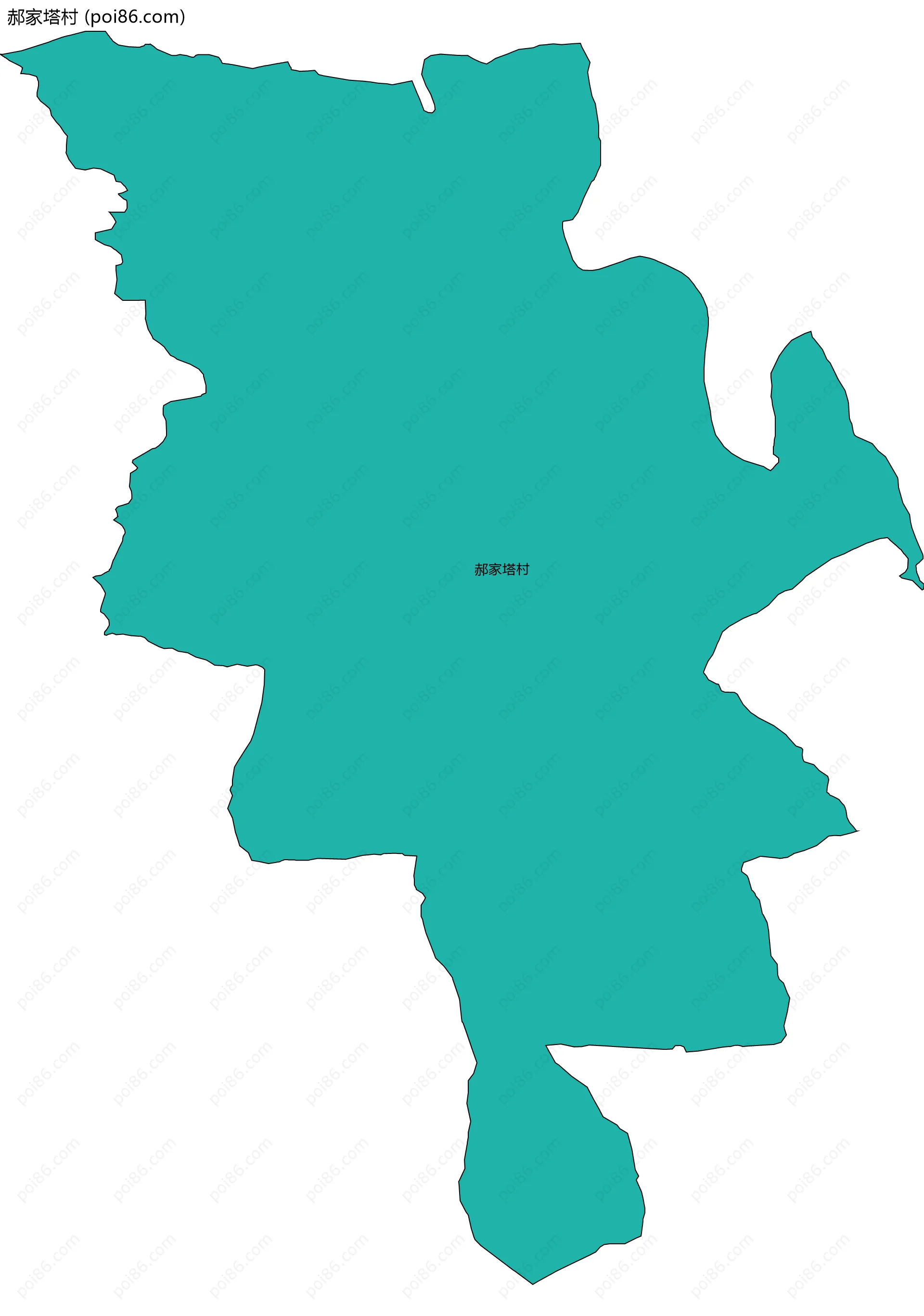 郝家塔村边界地图