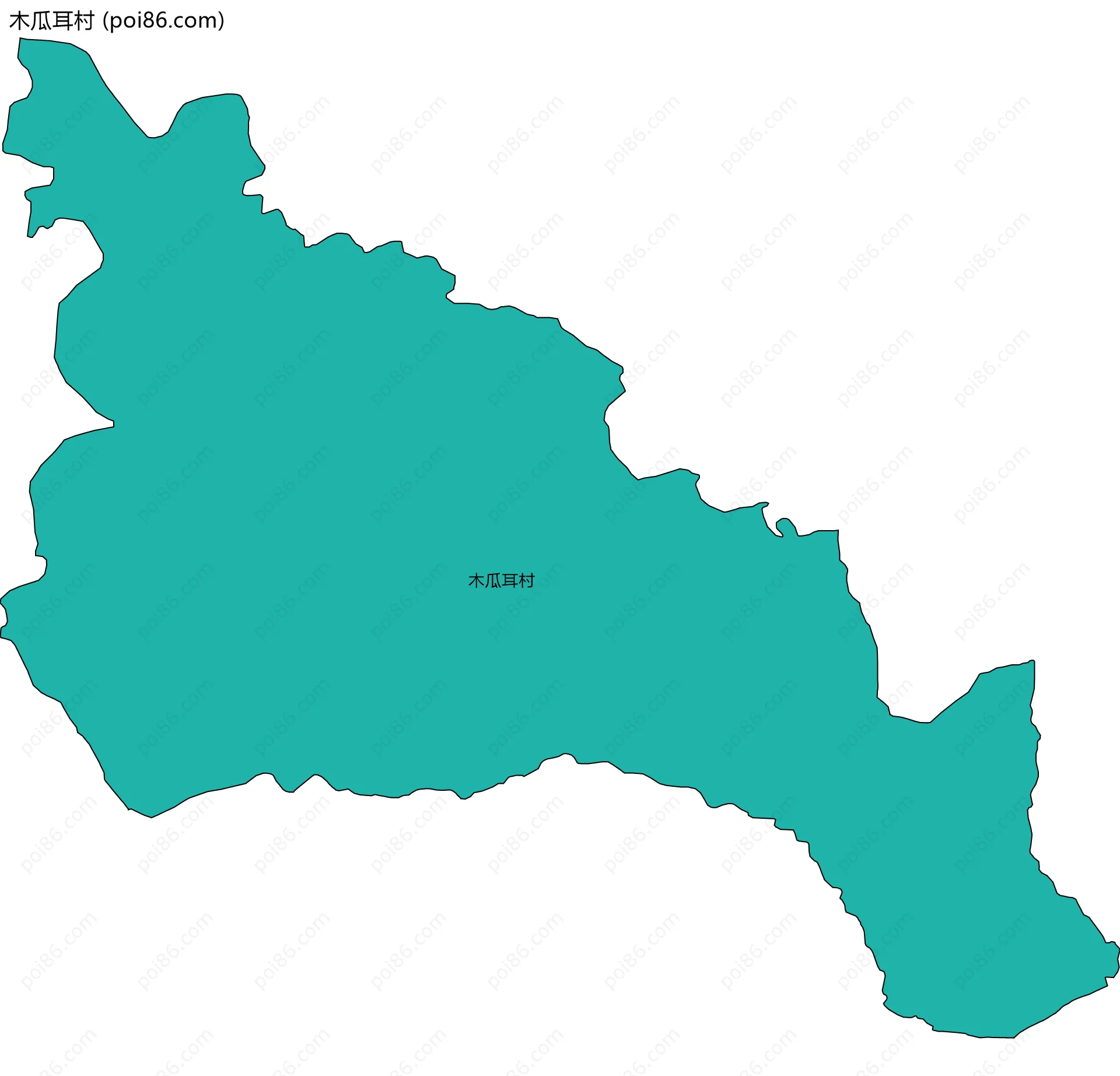 木瓜耳村边界地图