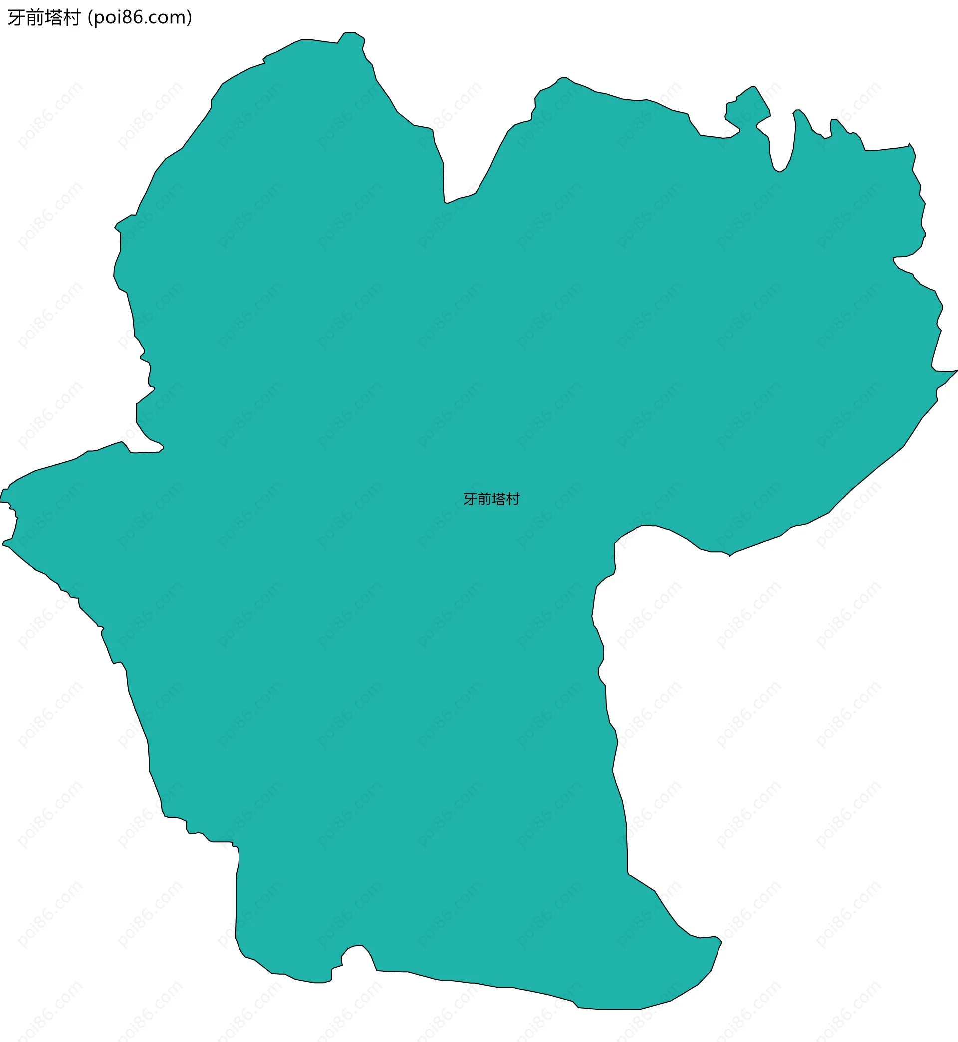 牙前塔村边界地图