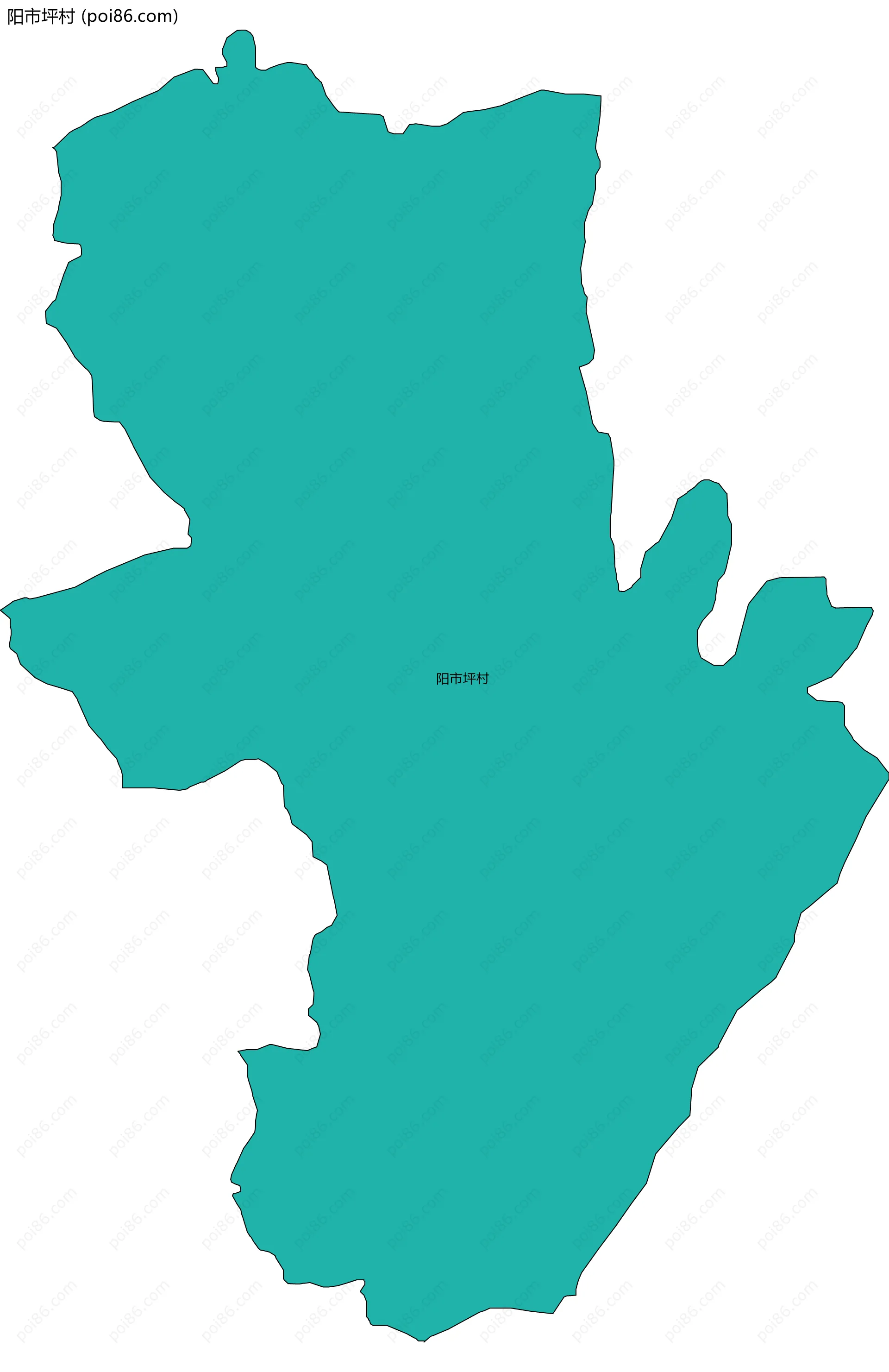 阳市坪村边界地图