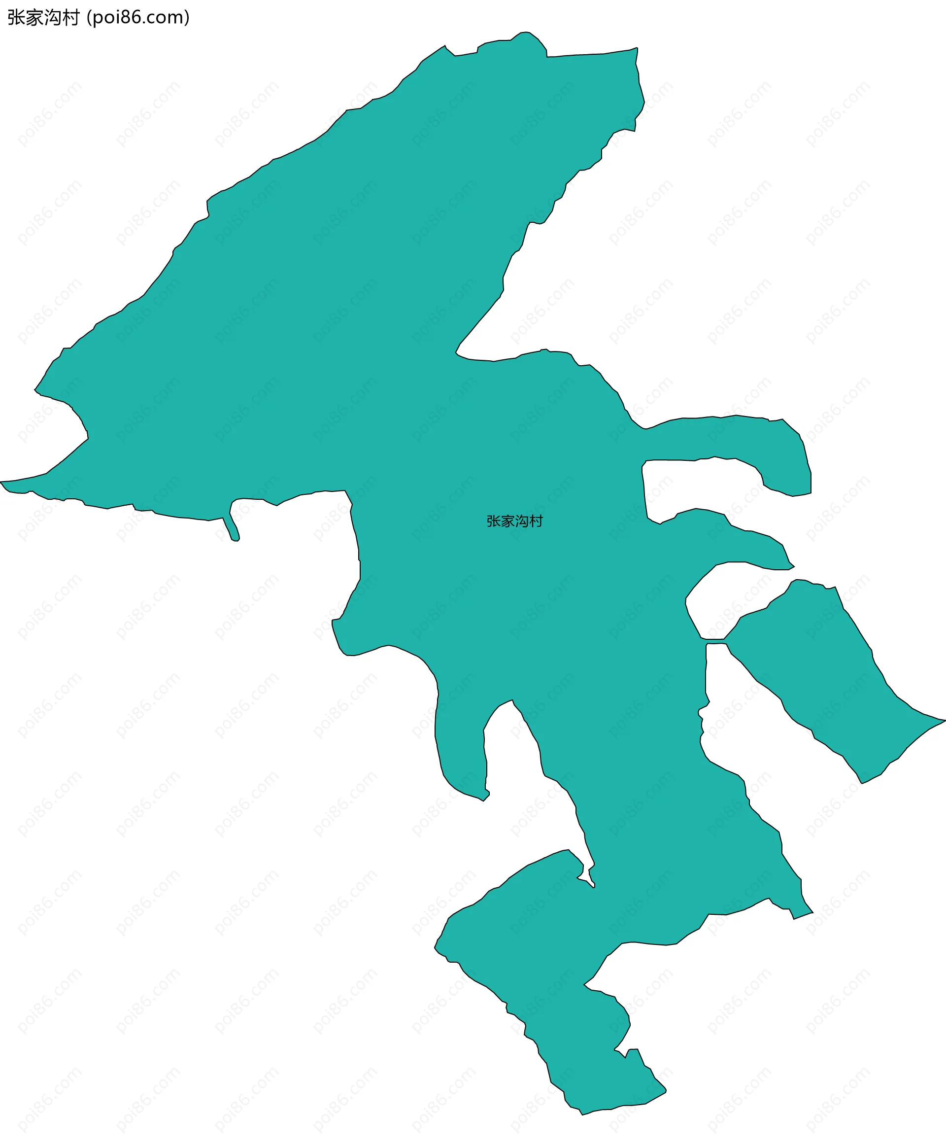 张家沟村边界地图