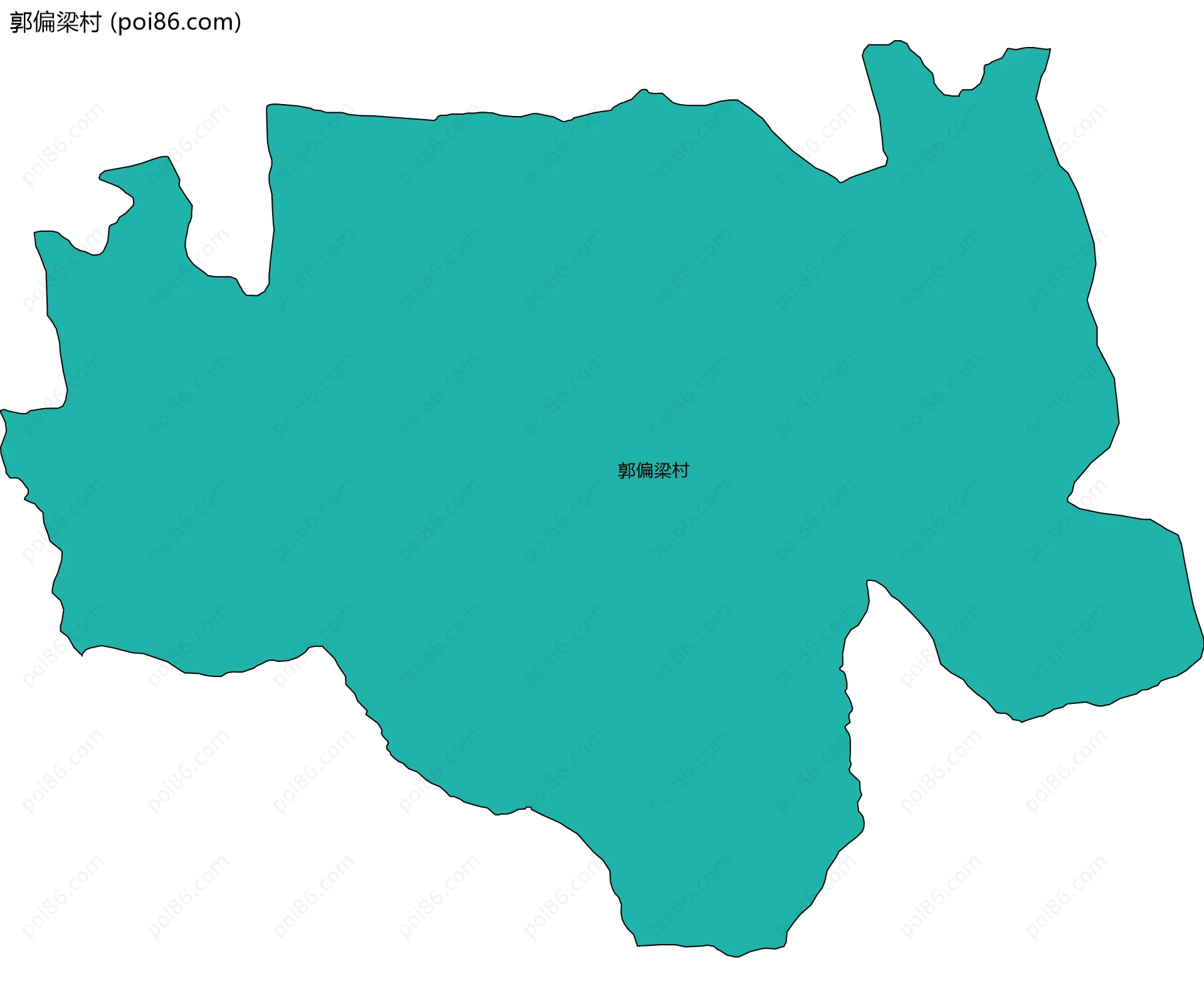 郭偏梁村边界地图