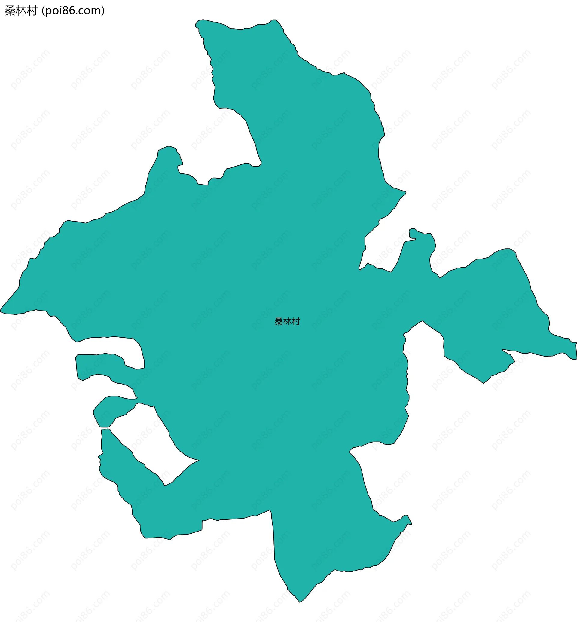 桑林村边界地图