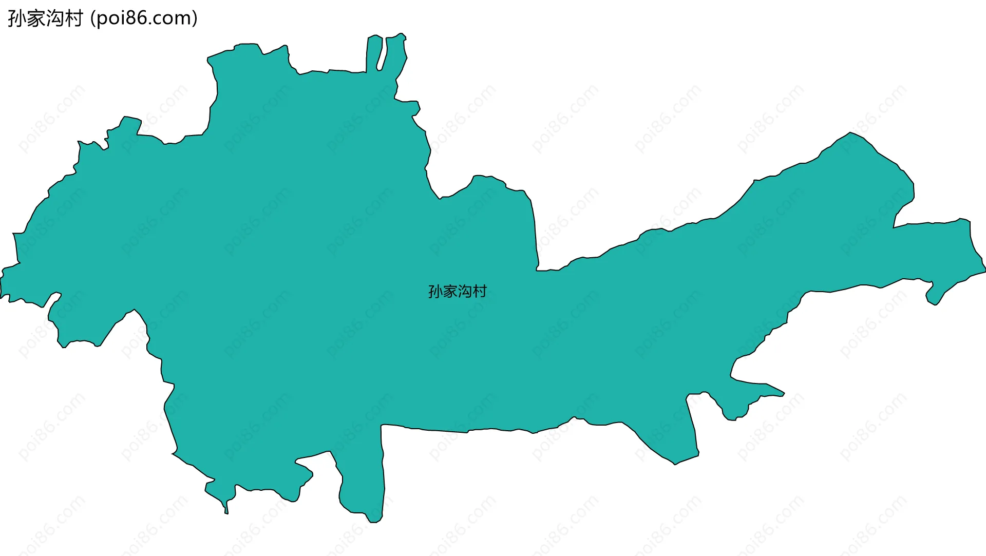 孙家沟村边界地图