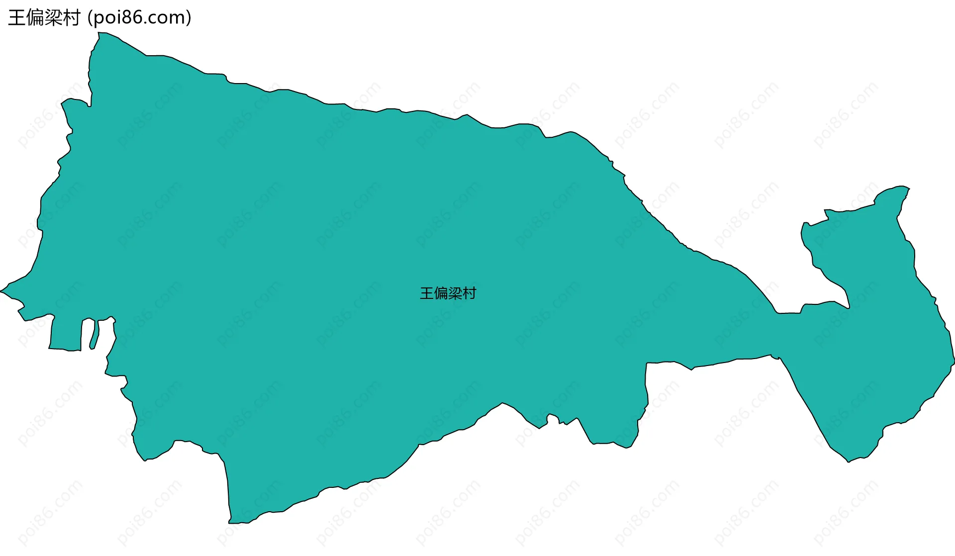 王偏梁村边界地图