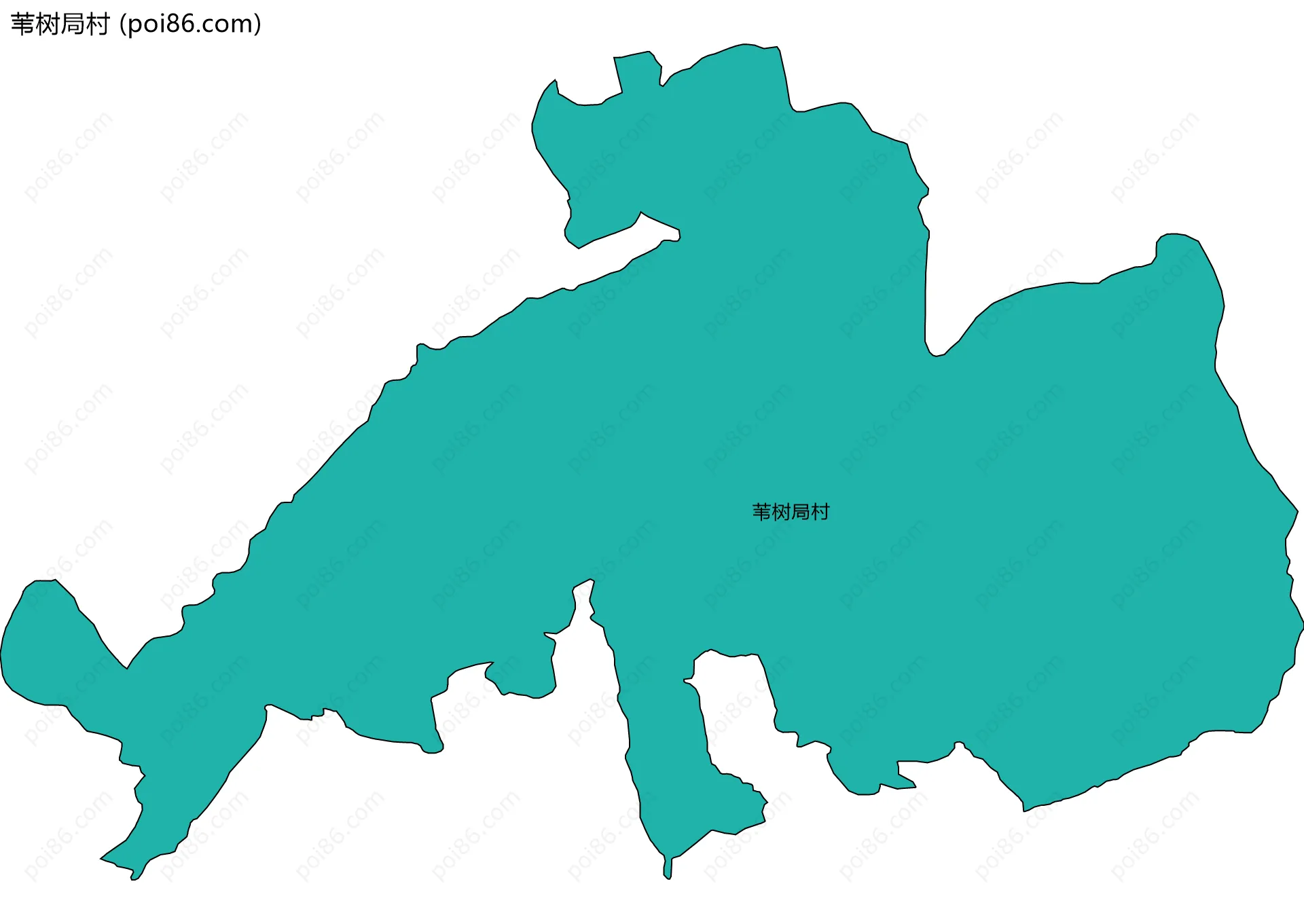 苇树局村边界地图