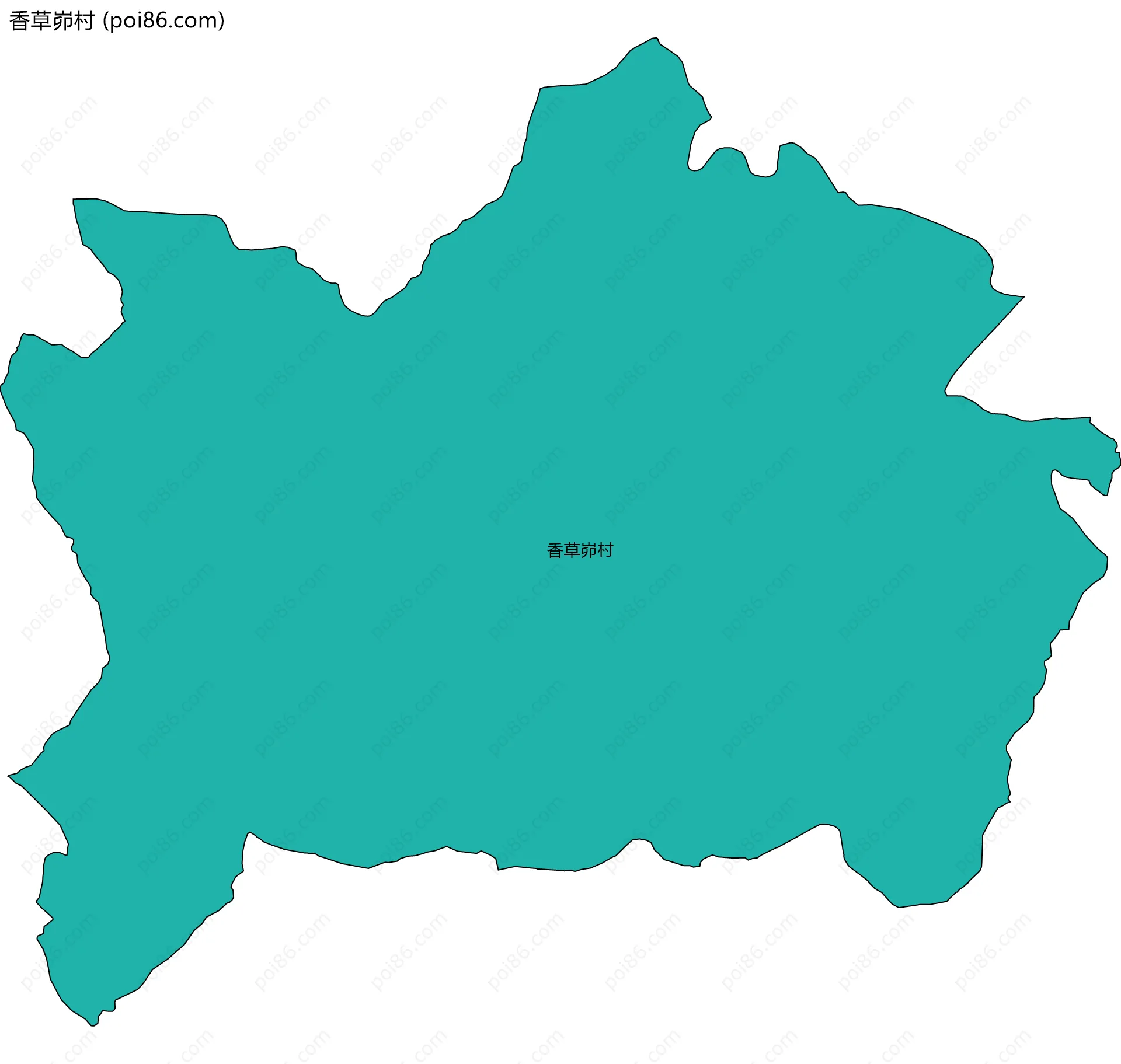 香草峁村边界地图