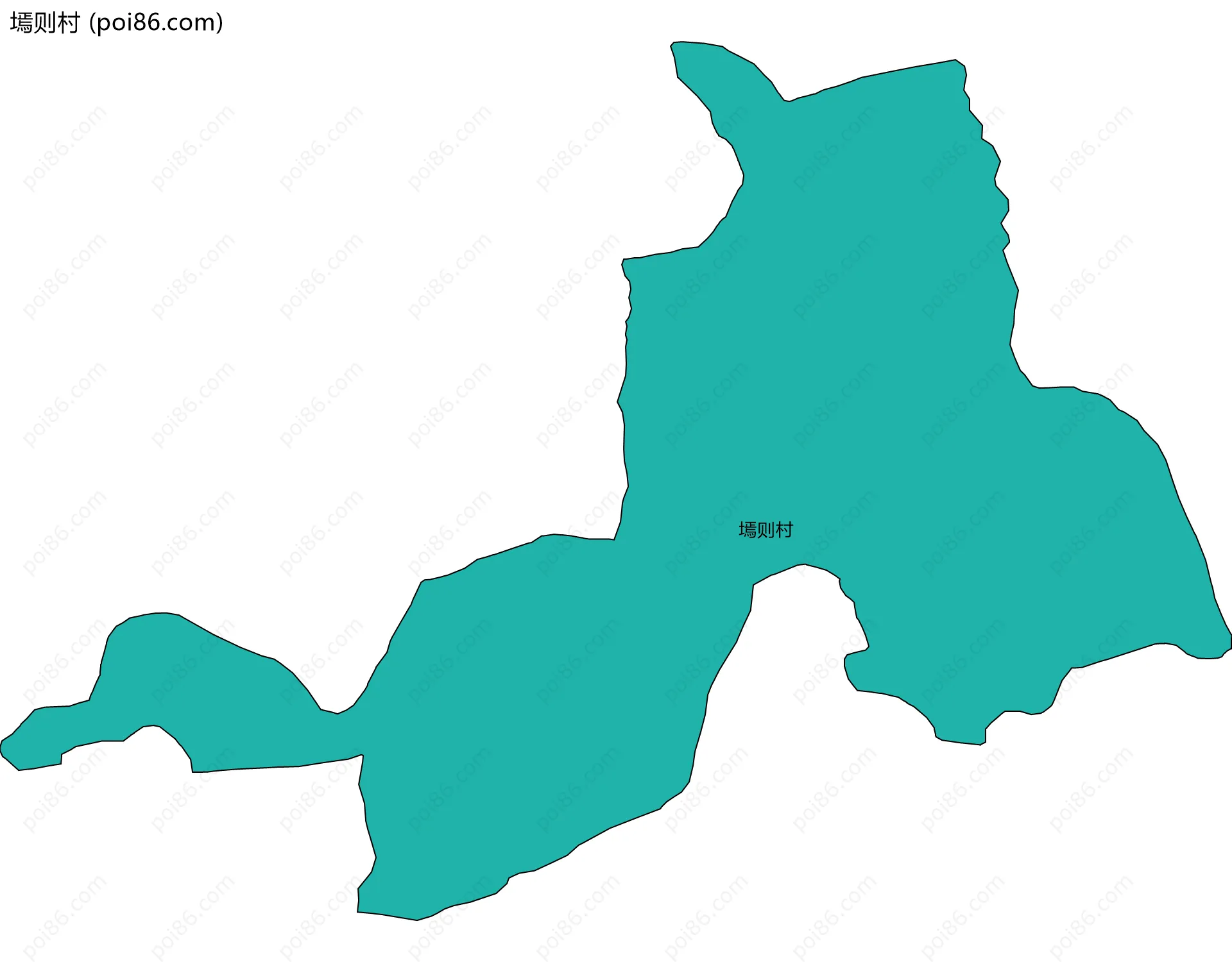 墕则村边界地图