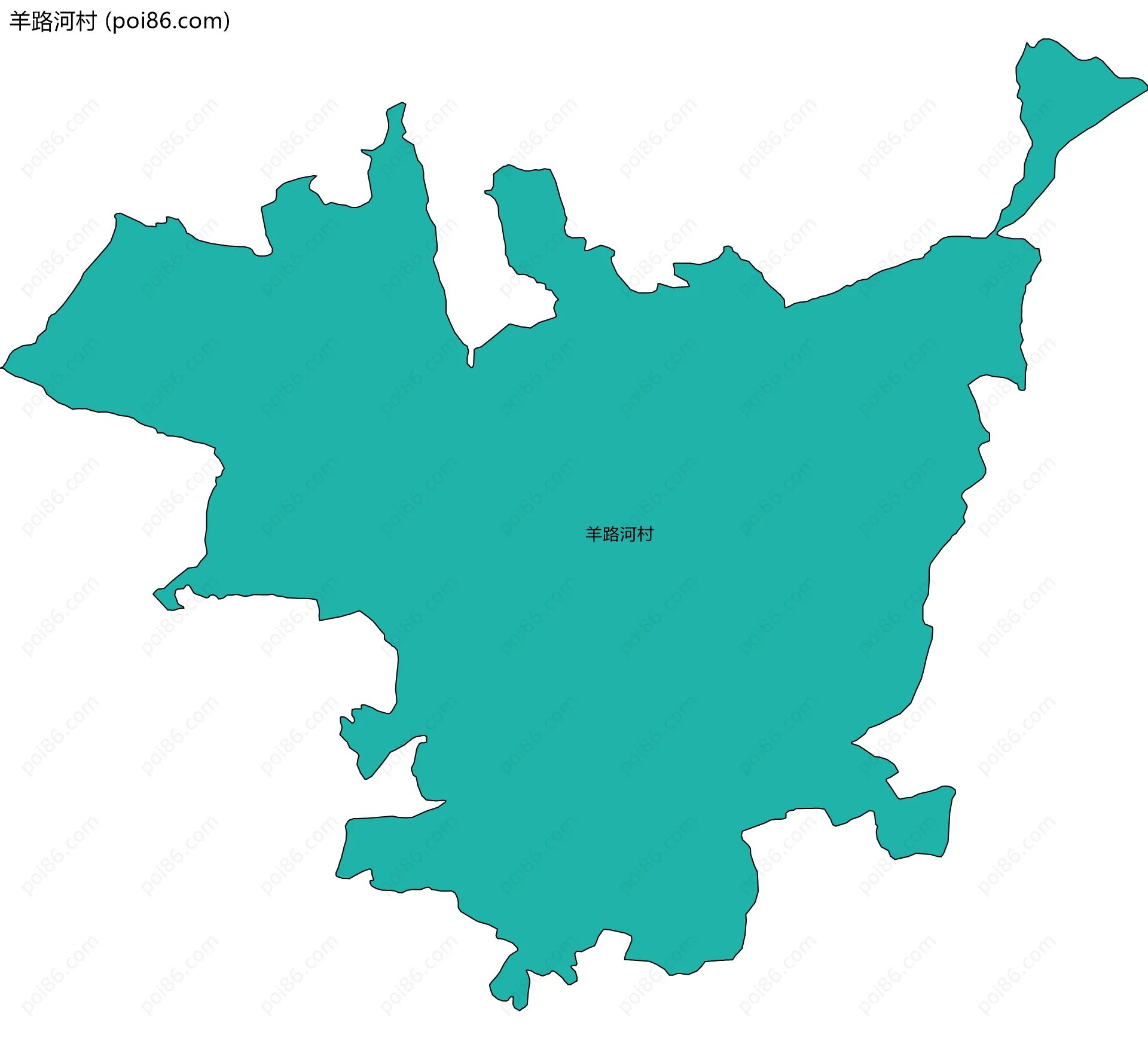 羊路河村边界地图