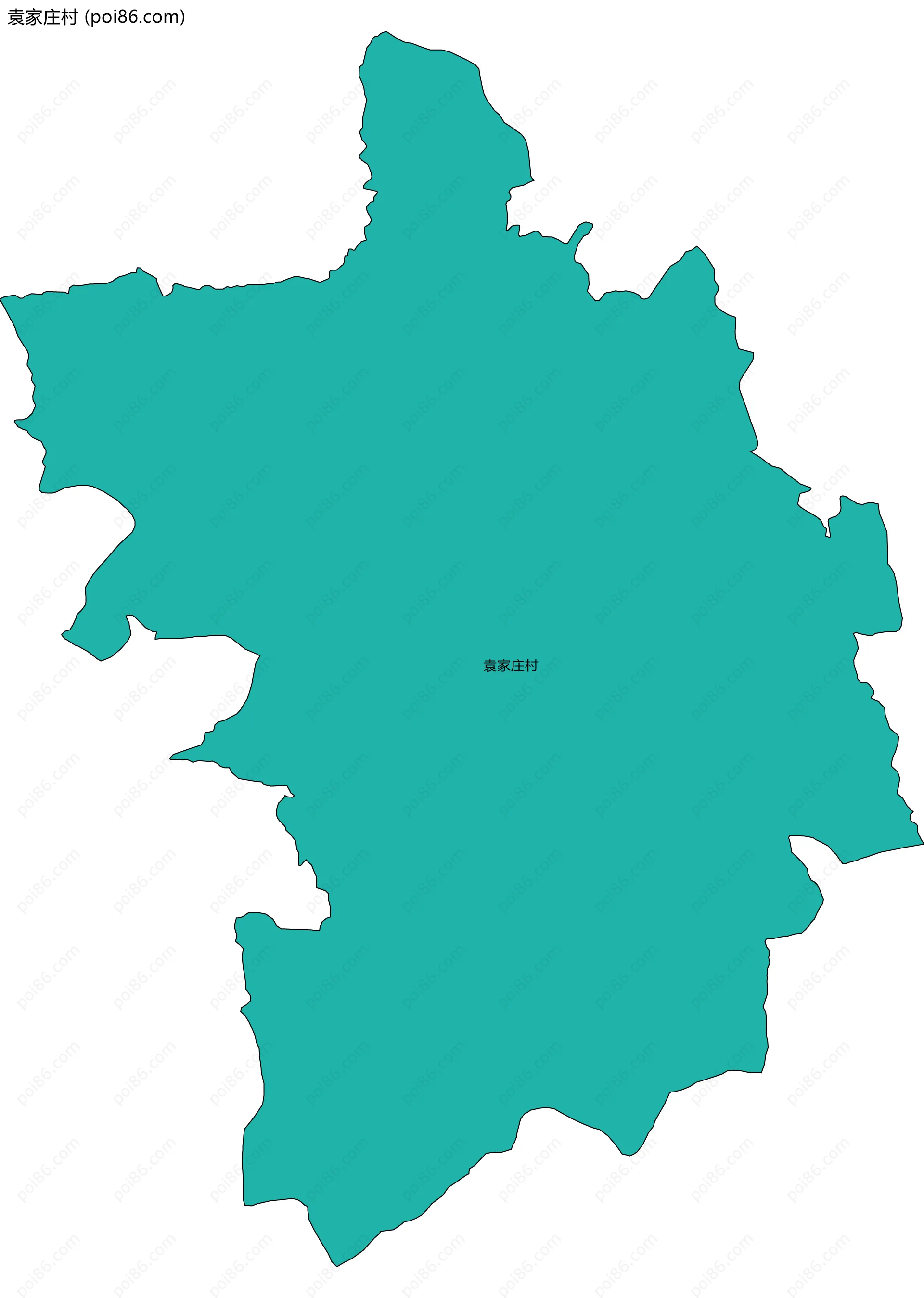 袁家庄村边界地图