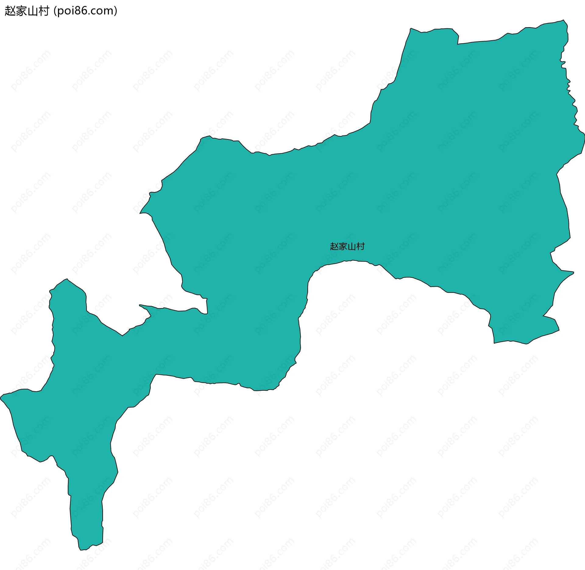 赵家山村边界地图