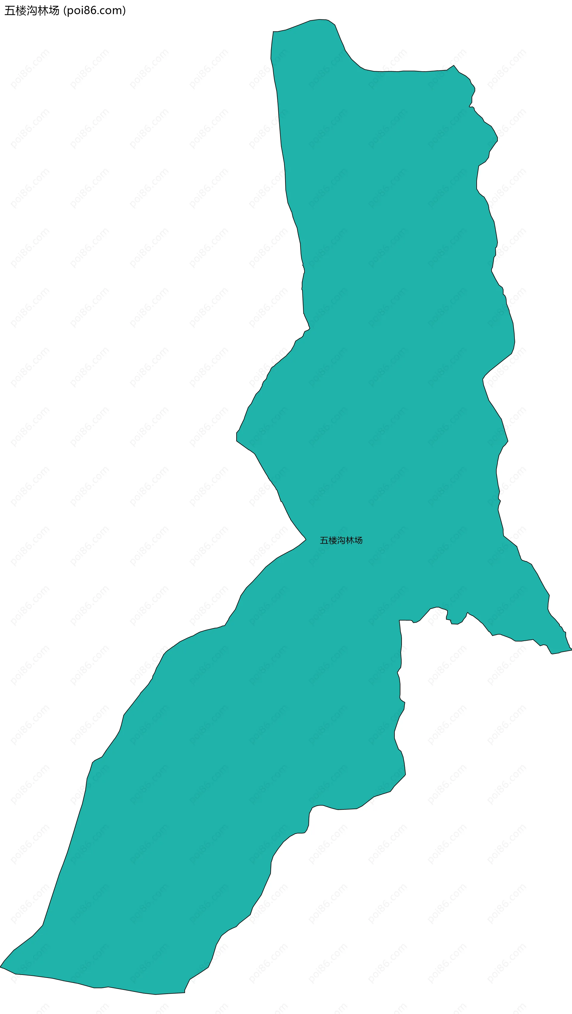 五楼沟林场边界地图