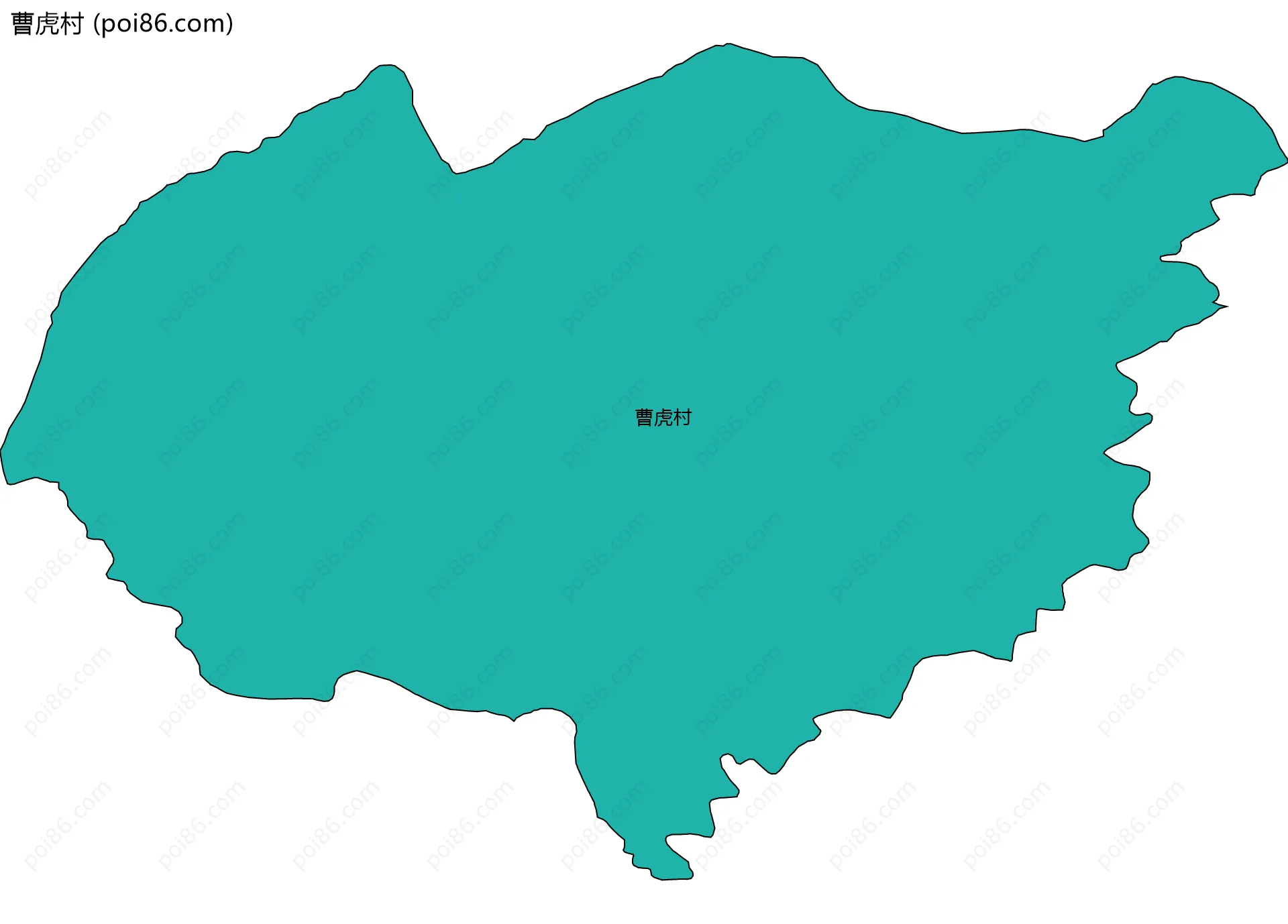 曹虎村边界地图