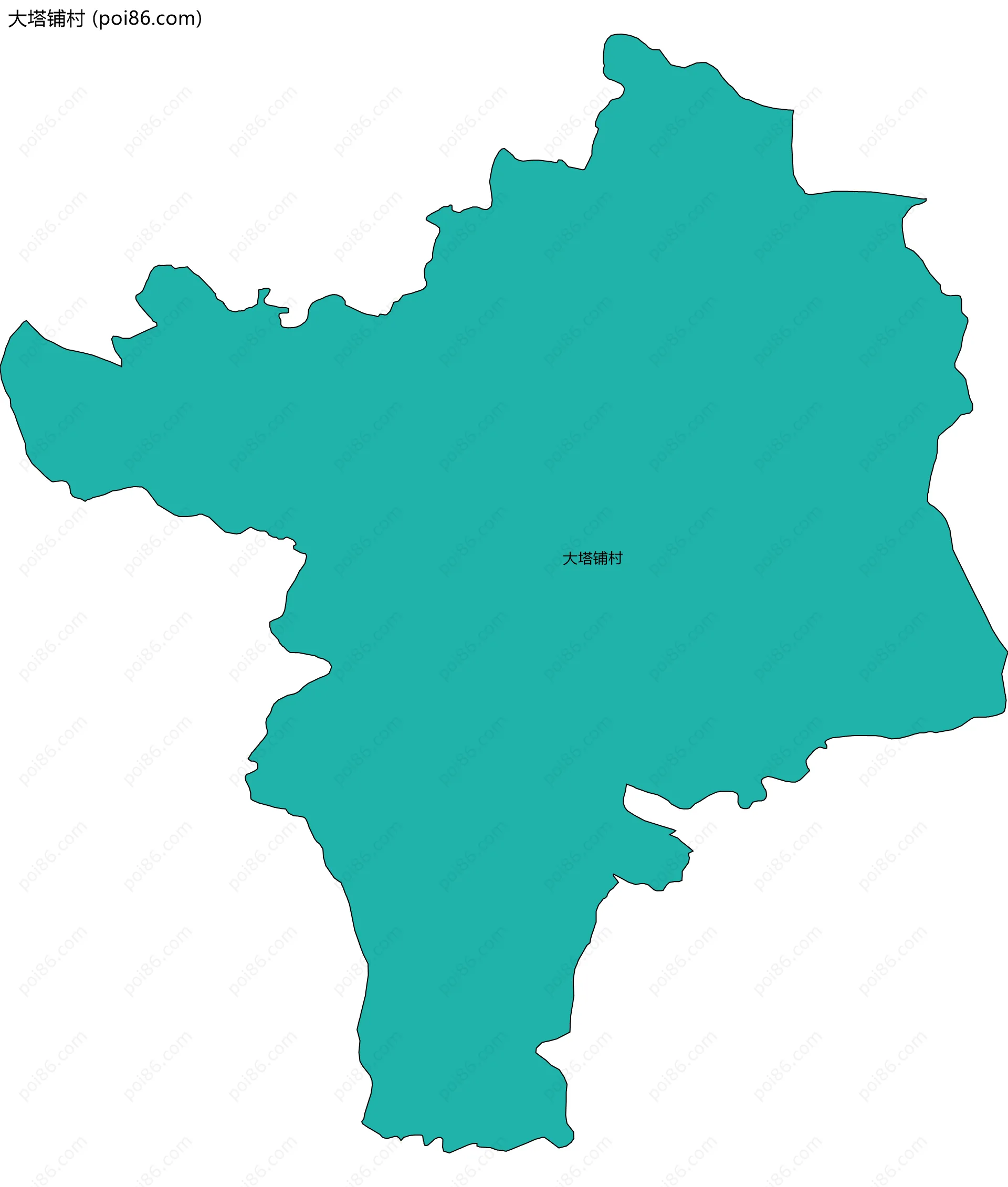 大塔铺村边界地图