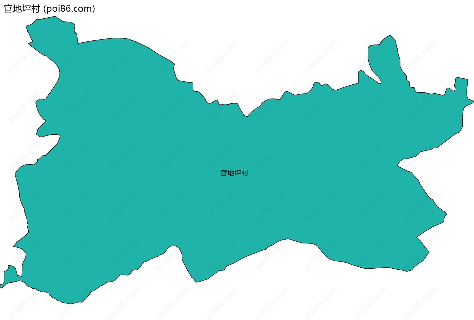 官地坪村边界地图