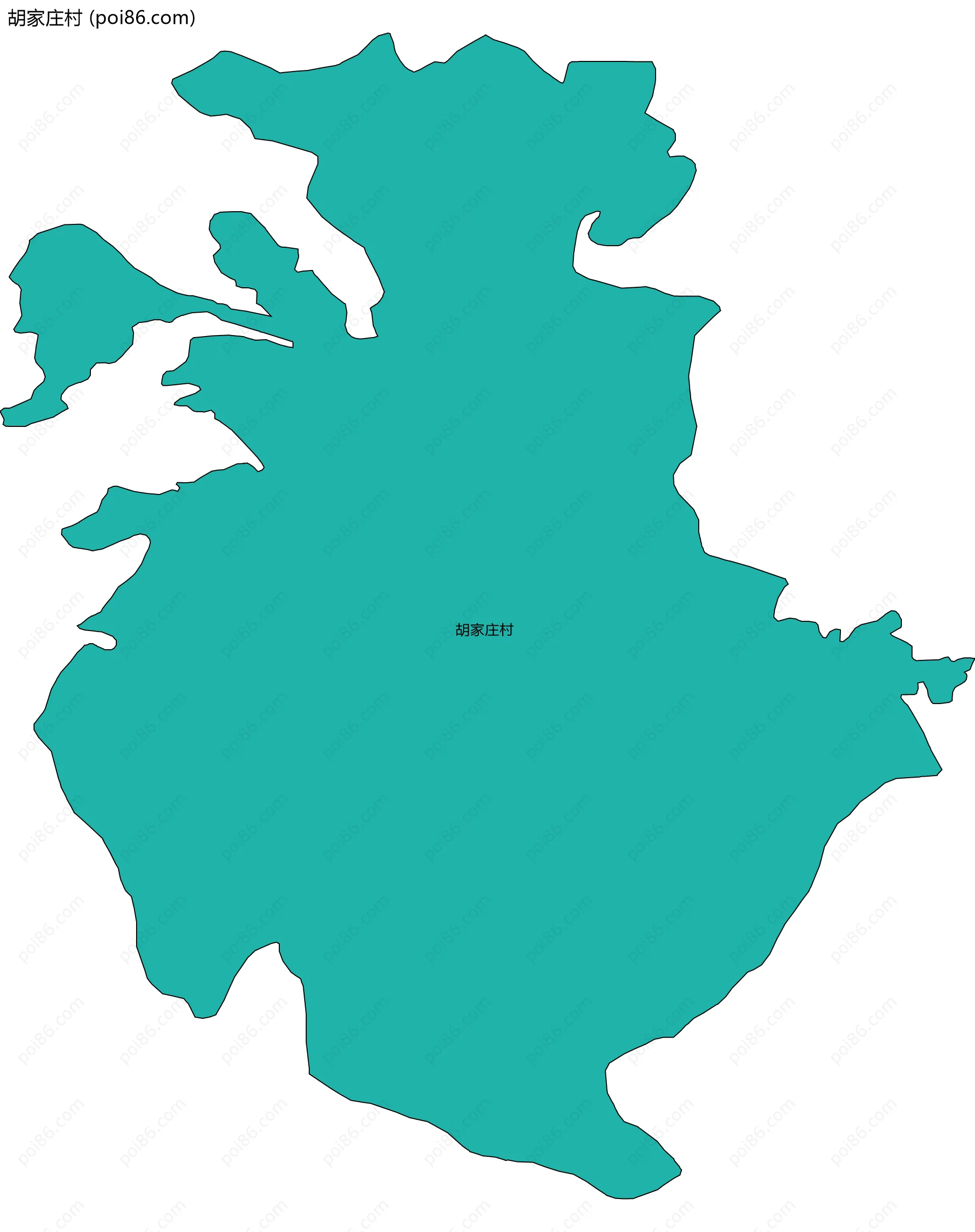 胡家庄村边界地图