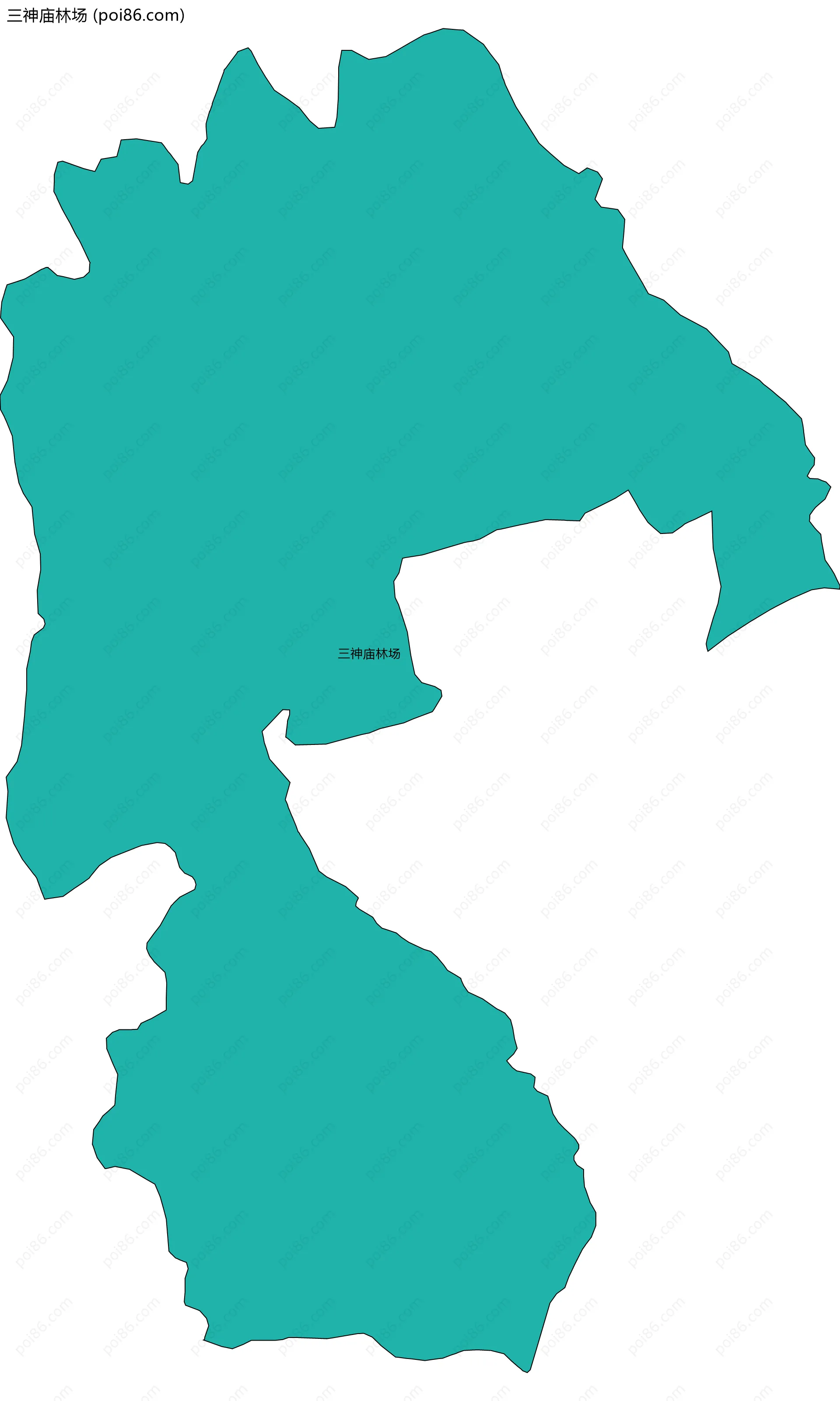 三神庙林场边界地图