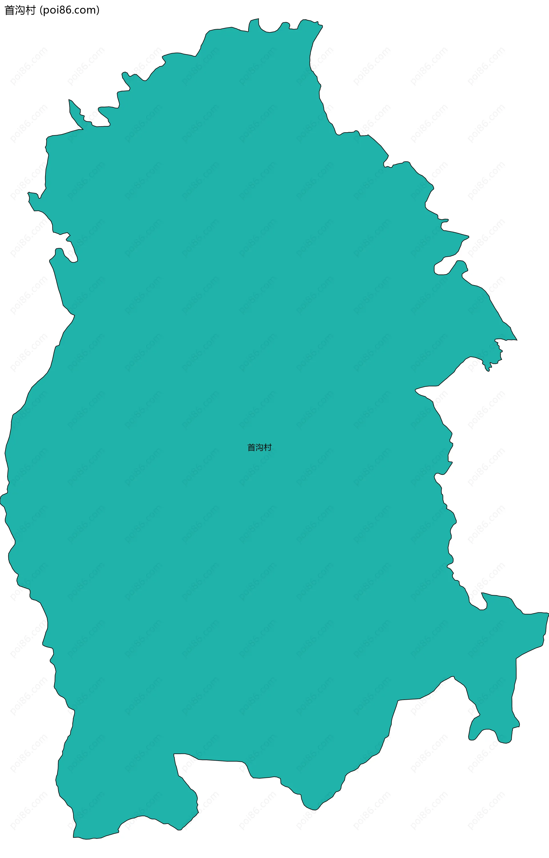 首沟村边界地图