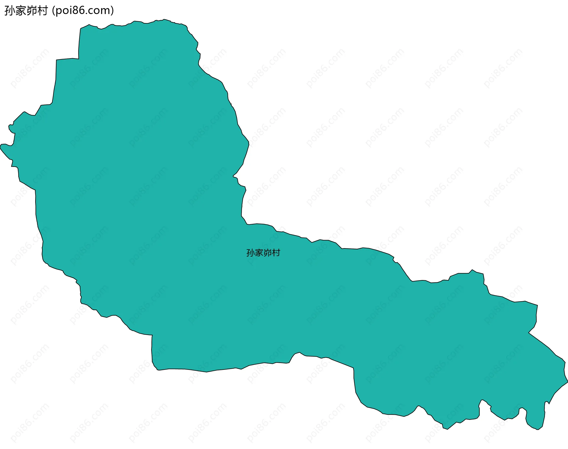 孙家峁村边界地图