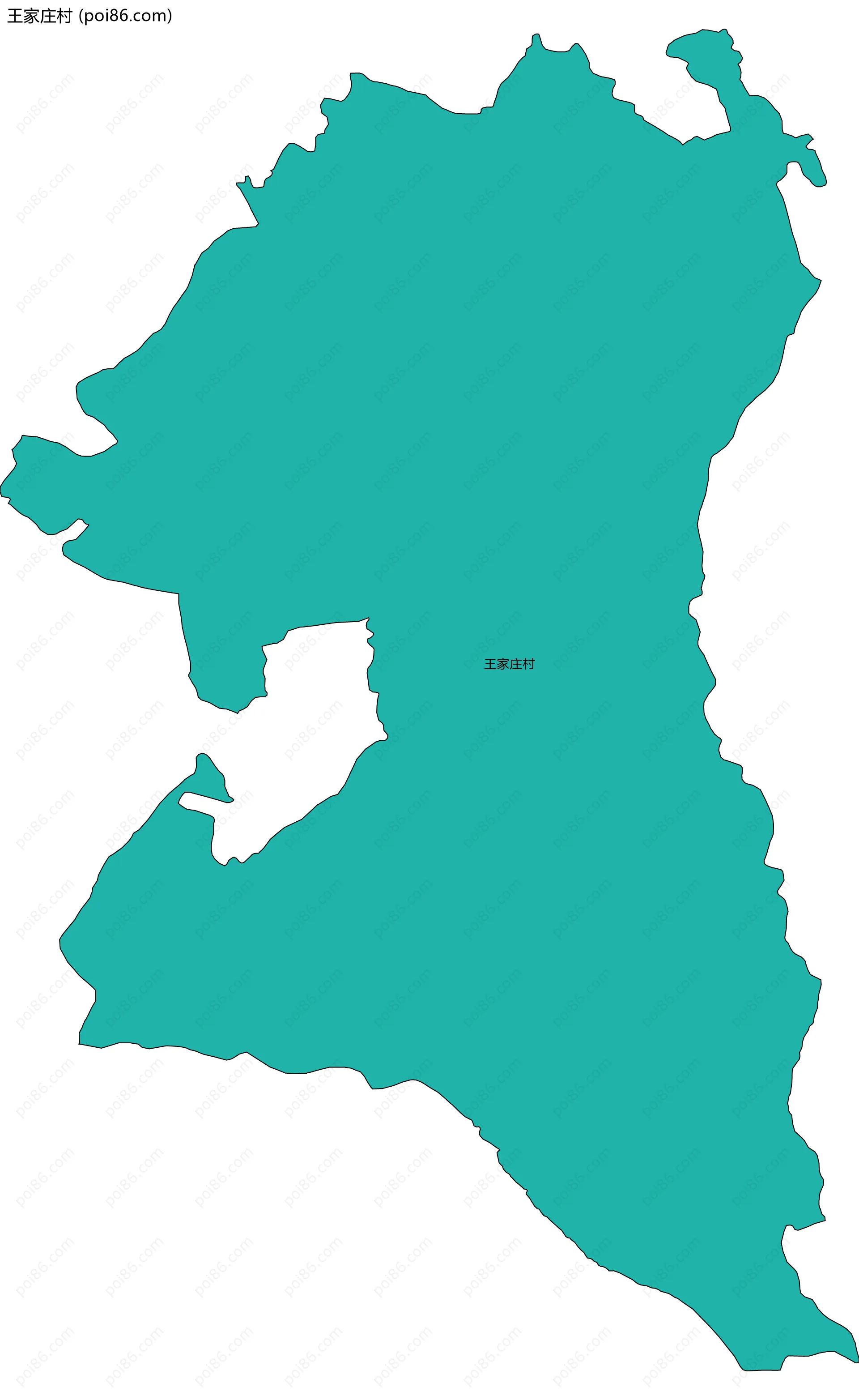 王家庄村边界地图