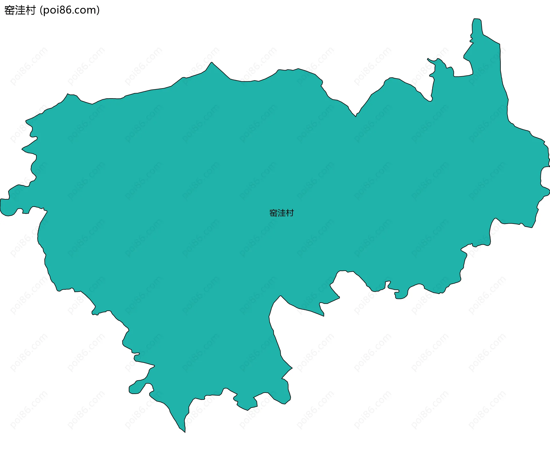 窑洼村边界地图