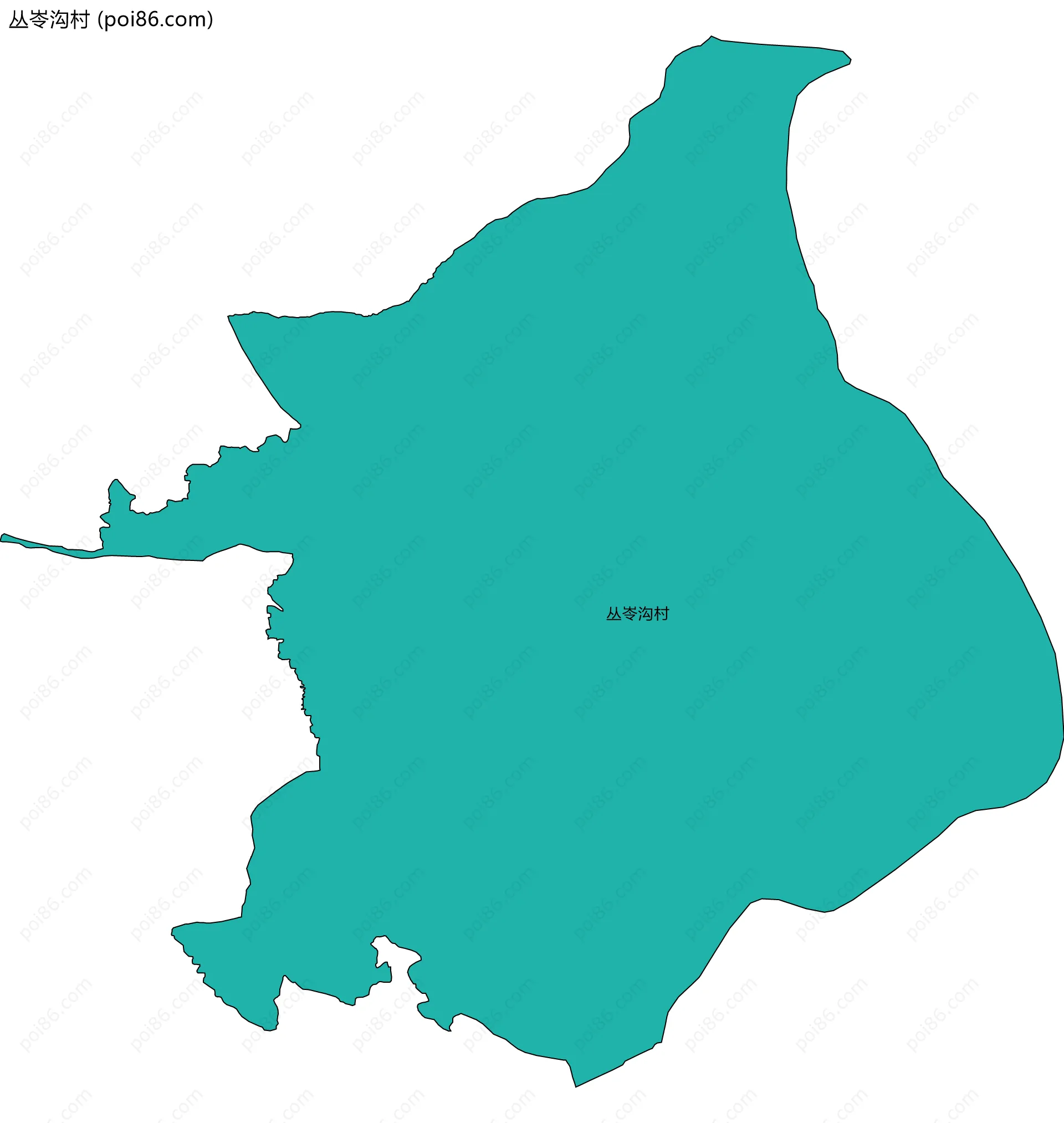 丛岺沟村边界地图