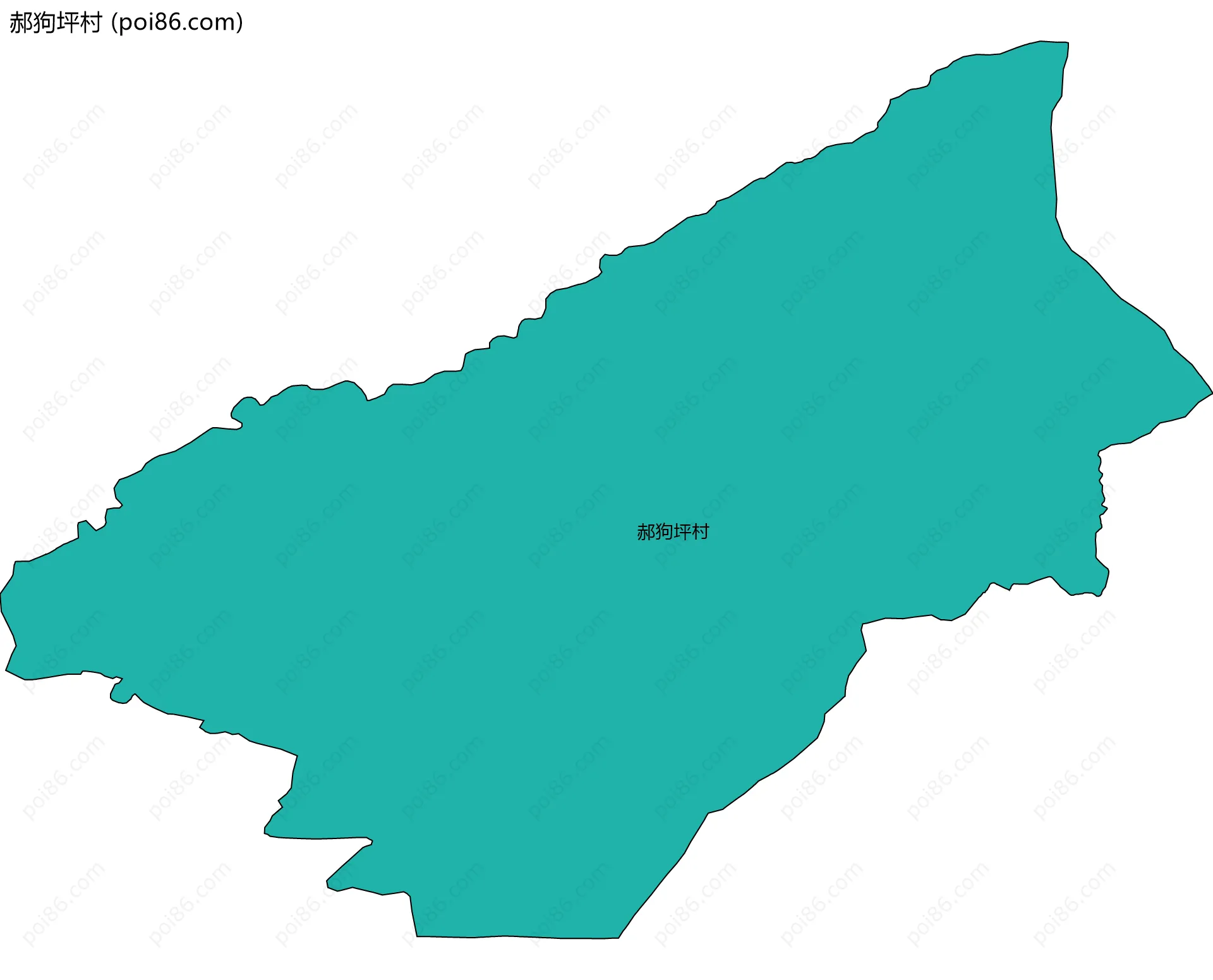 郝狗坪村边界地图
