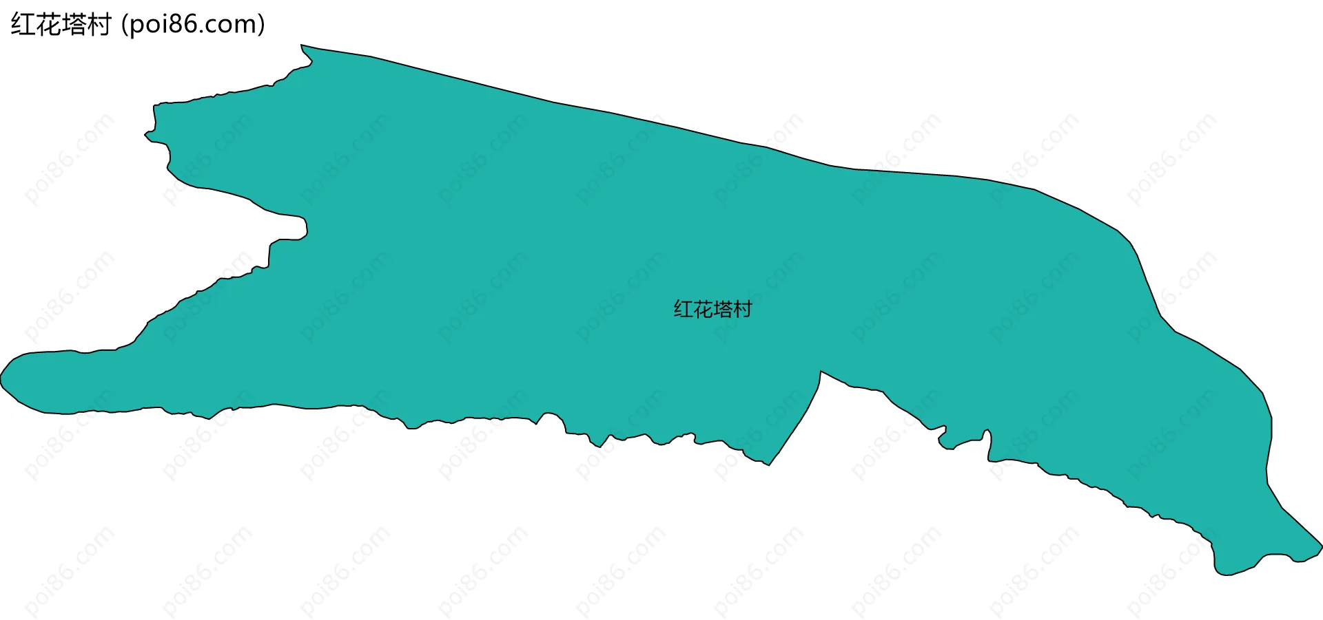 红花塔村边界地图