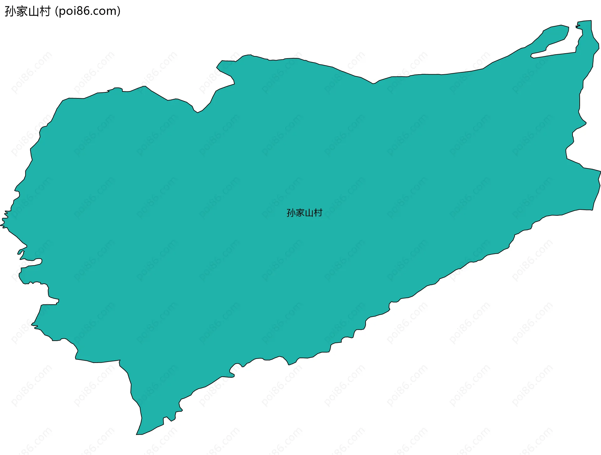 孙家山村边界地图