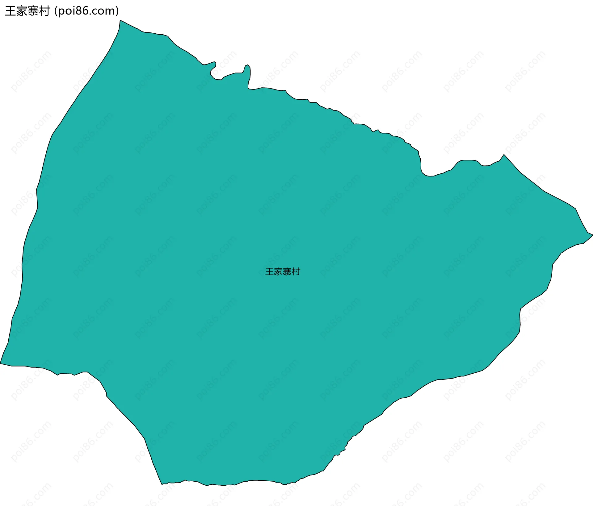 王家寨村边界地图