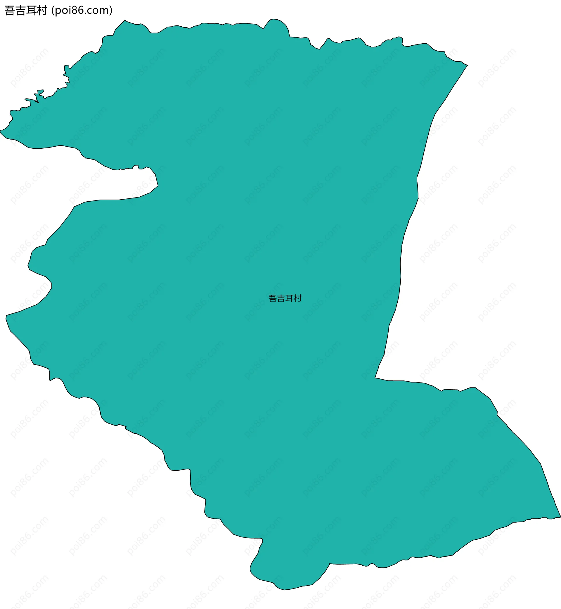 吾吉耳村边界地图