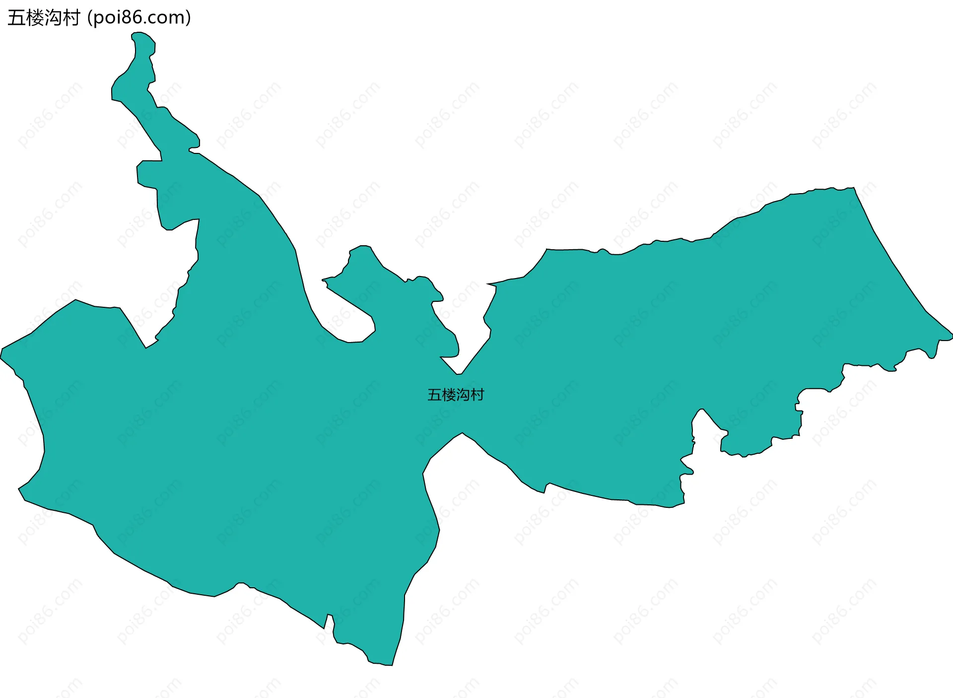 五楼沟村边界地图