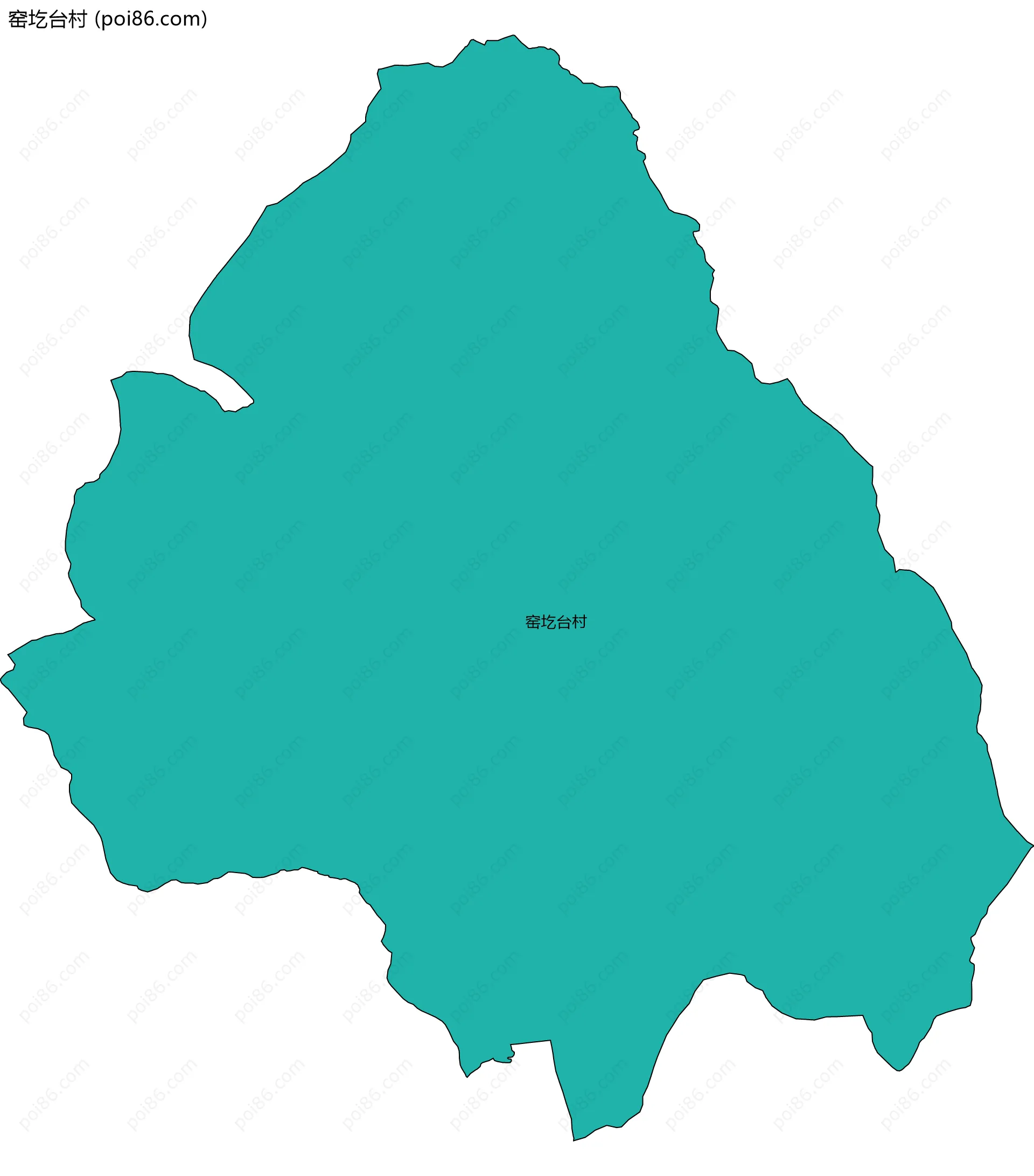 窑圪台村边界地图