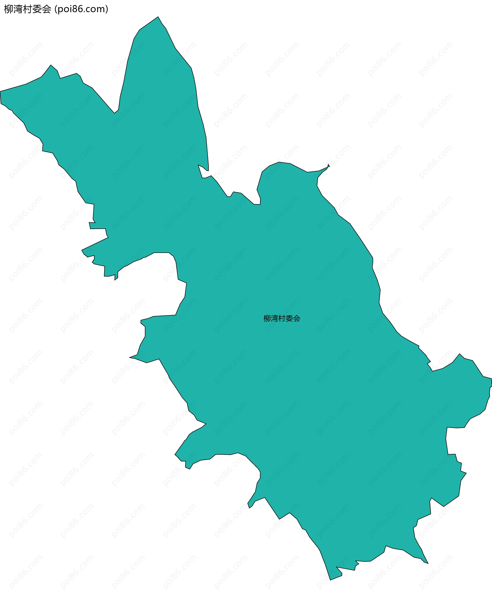 柳湾村委会边界地图