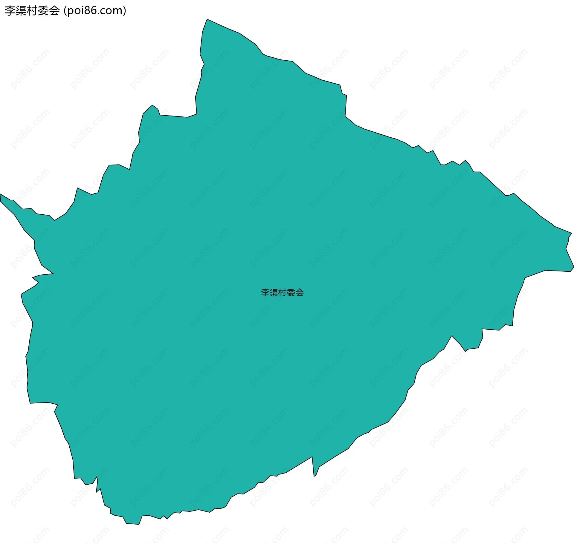 李渠村委会边界地图