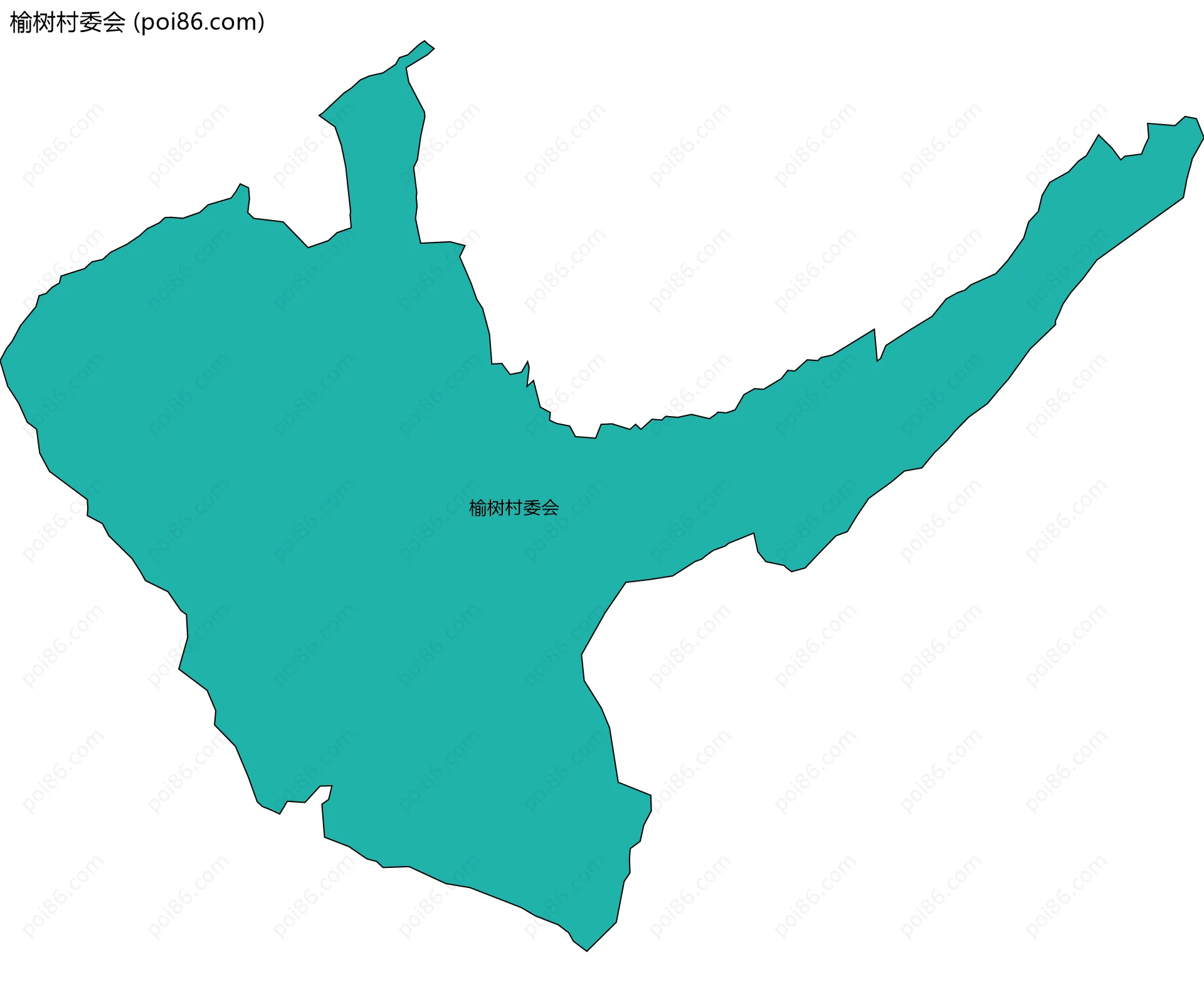 榆树村委会边界地图