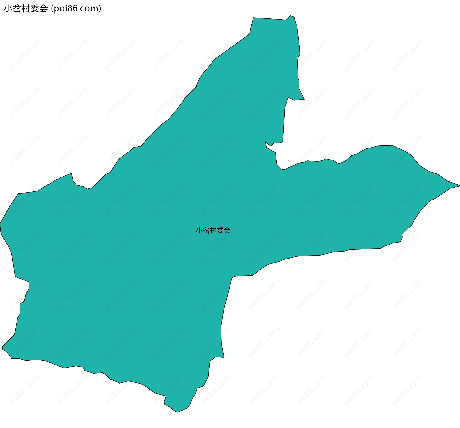 小岔村委会边界地图