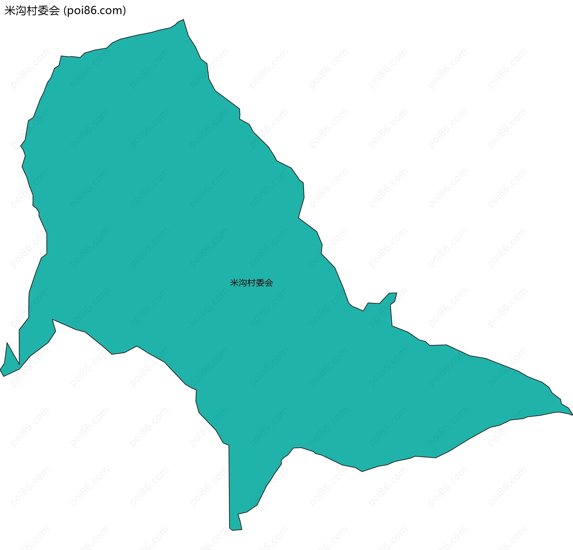 米沟村委会边界地图